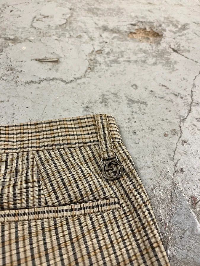 Gucci 2000s Gucci Beige Classy Checkered Tailored Pants Size US 31 - 9 Thumbnail
