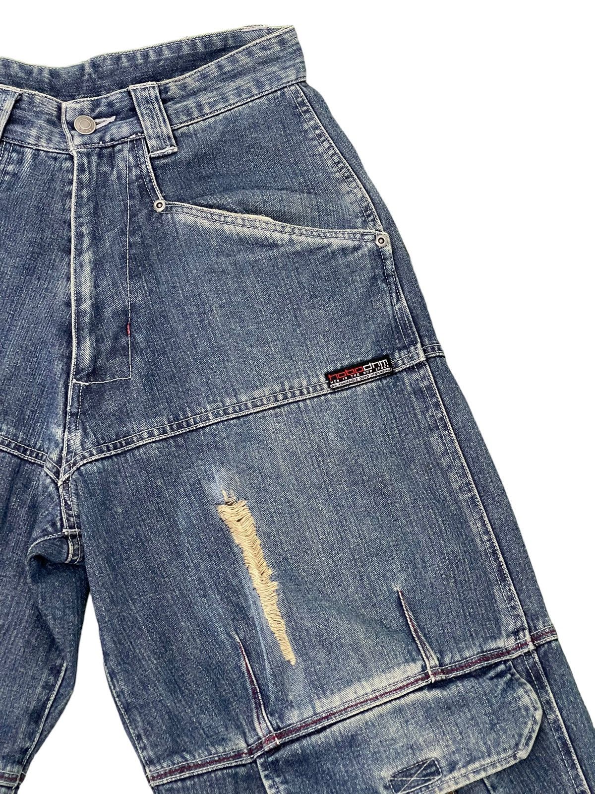 Japanese Brand Baggy Jeans Hobo Distress Wide Denim Skateboards 6🟦4 Size US 29 - 9 Thumbnail