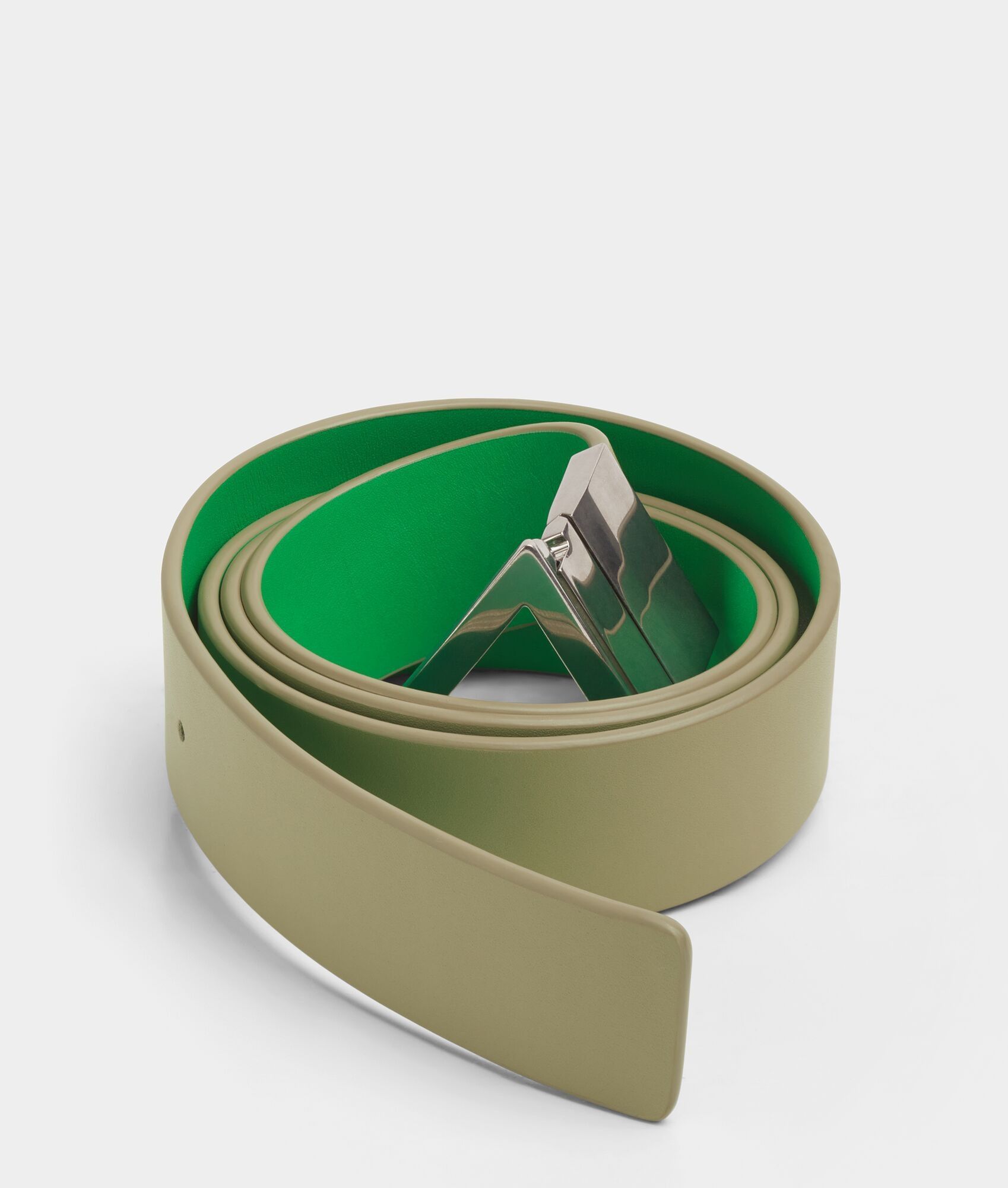 Bottega Veneta o1n1vont0425 Size: 110 / Triangle Belt Travertine/Parakeet Size 44 - 2 Thumbnail