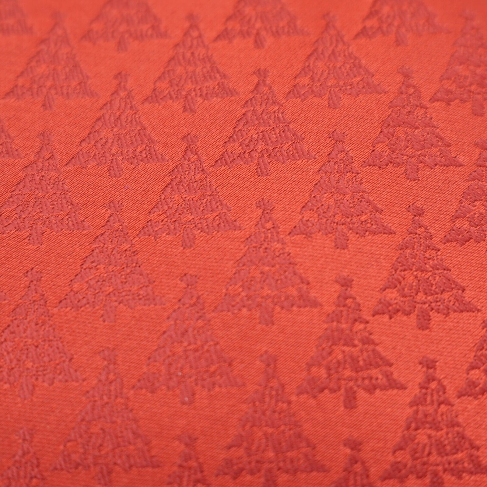 Vintage Yule Tie Greetings Hallmark Red Christmas Tree Woven Polyest Size ONE SIZE - 2 Thumbnail