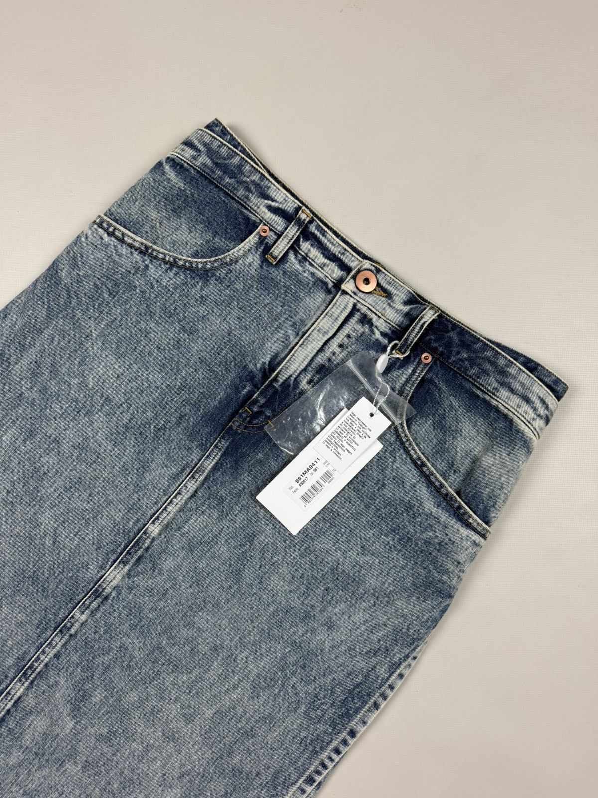 Maison Margiela BNWT! Maison Margiela Ladies Denim Pencil Wrap Midi Skirt Size 28" / US 6 / IT 42 - 4 Thumbnail
