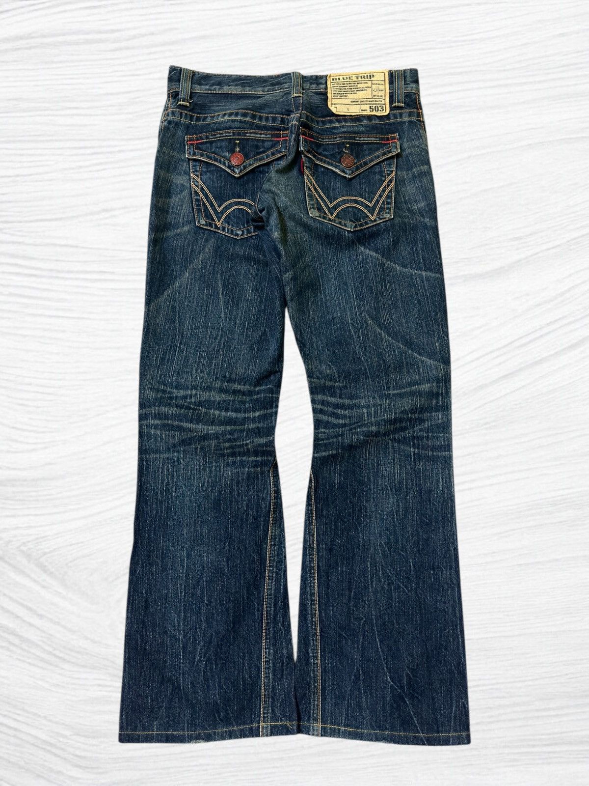 Edwin FLARE EDWIN 503 CLAWS ACID WASH JUNYA WATANABE STYLE DENIM Size US 29 - 2 Thumbnail