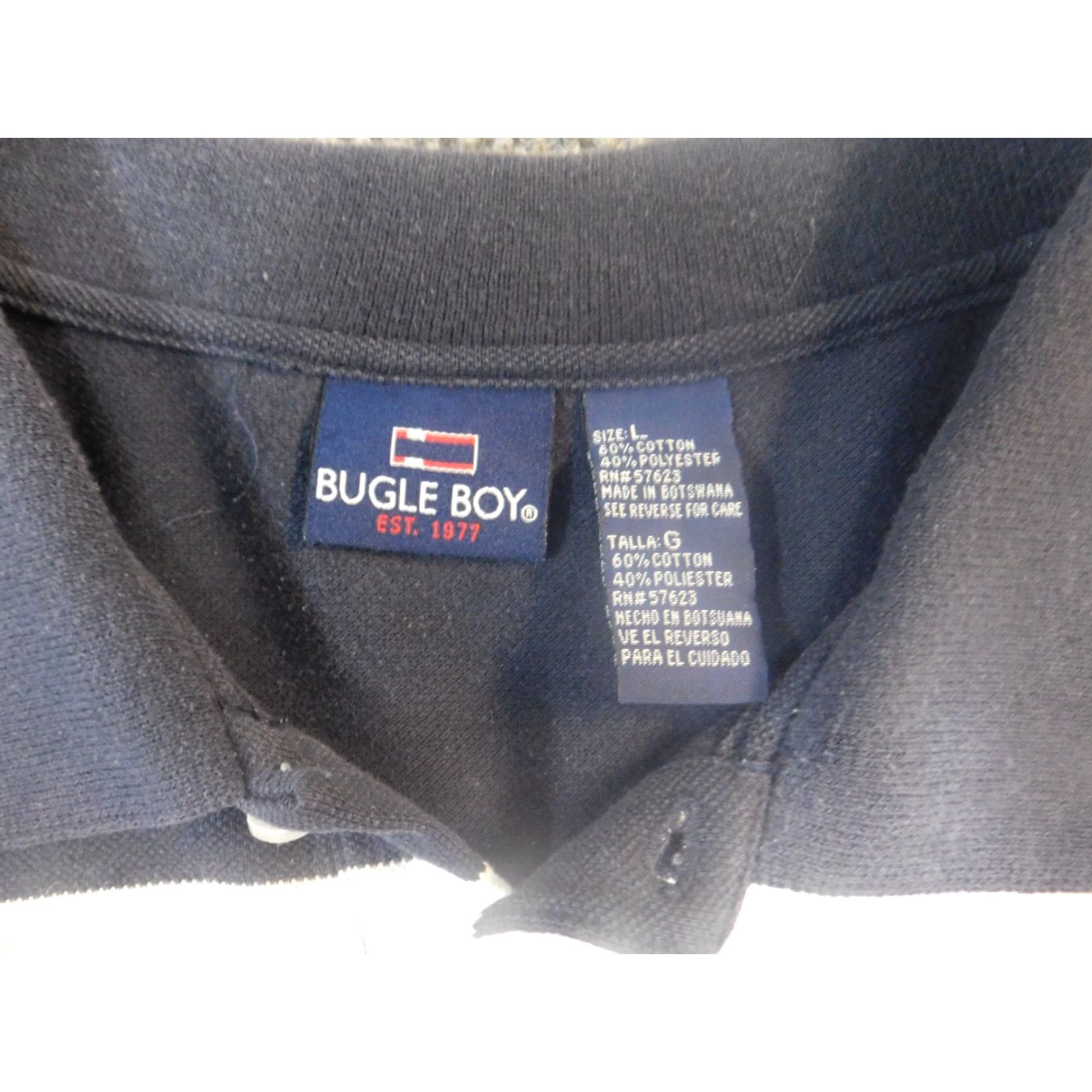 Bugle Boy Bugle Boy Polo Shirt Mens Medium Blue Red Striped Knit Cotton Short Sleeve Collared Button Breathable Logo Fishing Vintage: No (Good Condition) Size US M / EU 48-50 / 2 - 5 Thumbnail