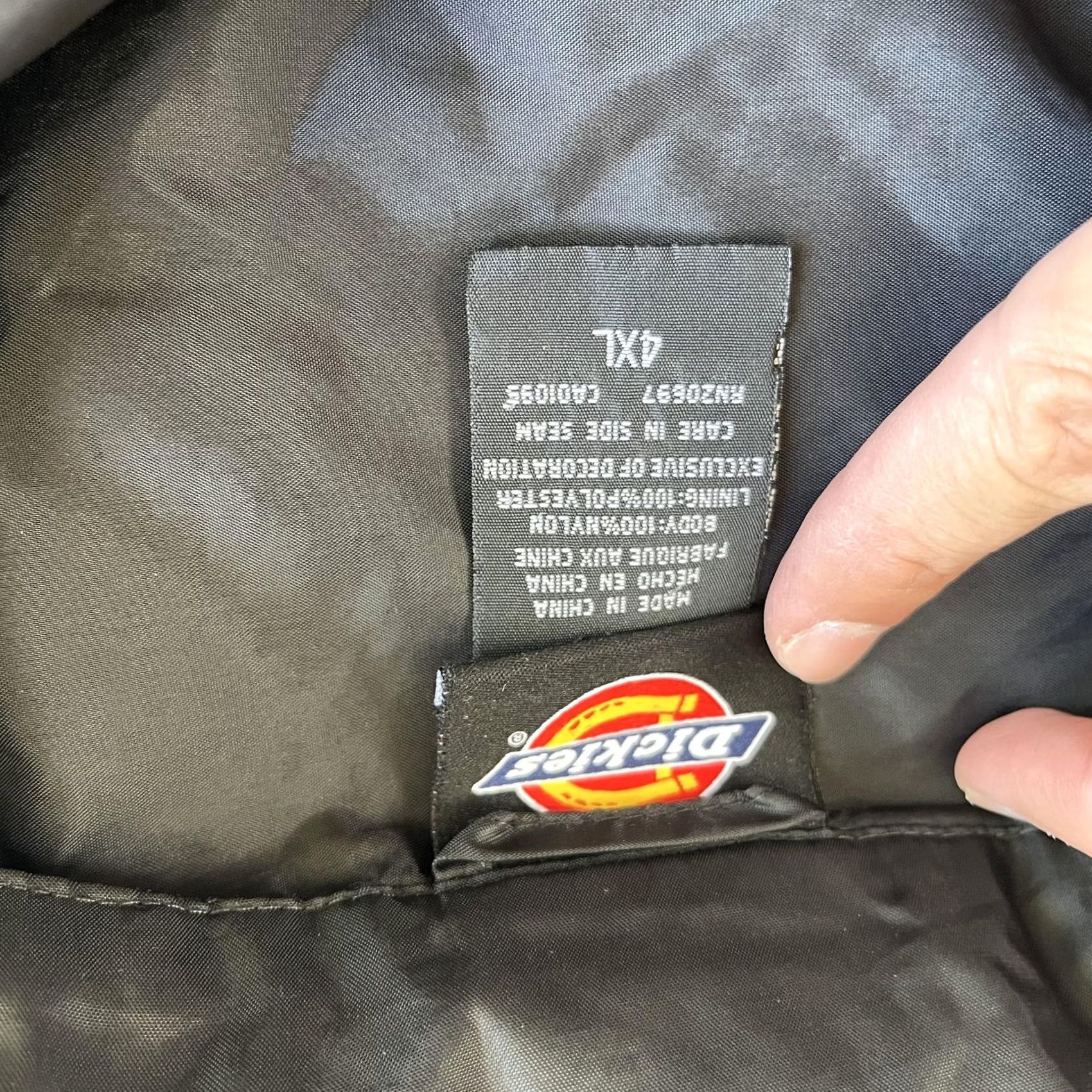 Dickies Dickies Jacket Mens 4XL Black Nylon Windbreaker Lined Full Zip Workwear Collared Size US XXL / EU 58 / 5 - 6 Thumbnail