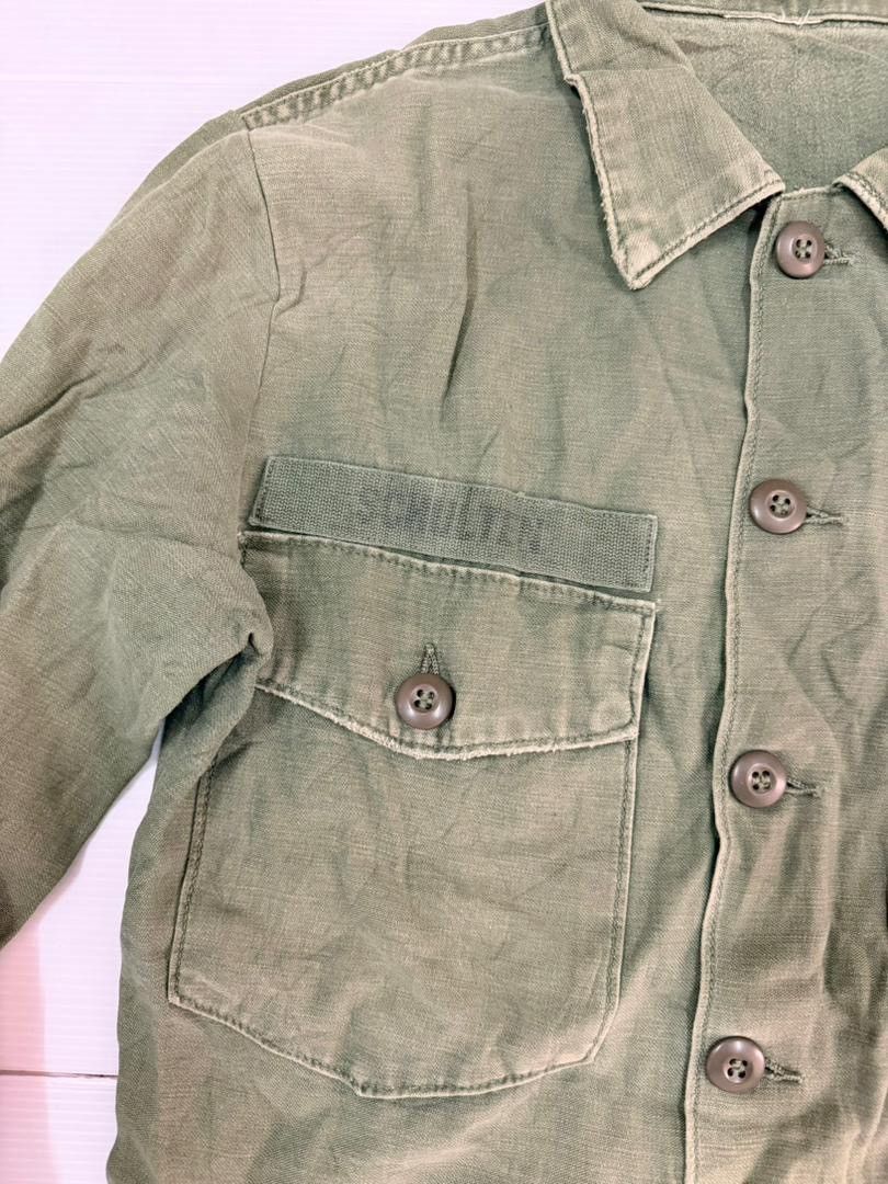Vintage 80s US ARMY Long Sleeve Button Shirt Vintage Size US S / EU 44-46 / 1 - 4 Thumbnail