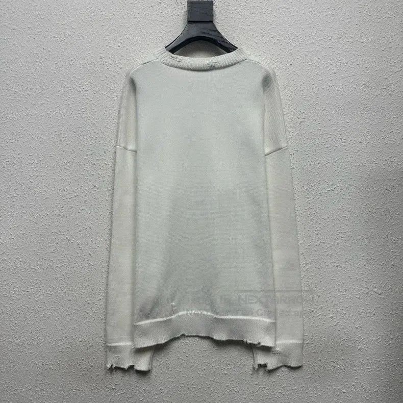 Balenciaga BALENCIAGA Loop Sports Distressed Sweater. Size US M / EU 48-50 / 2 - 2 Thumbnail