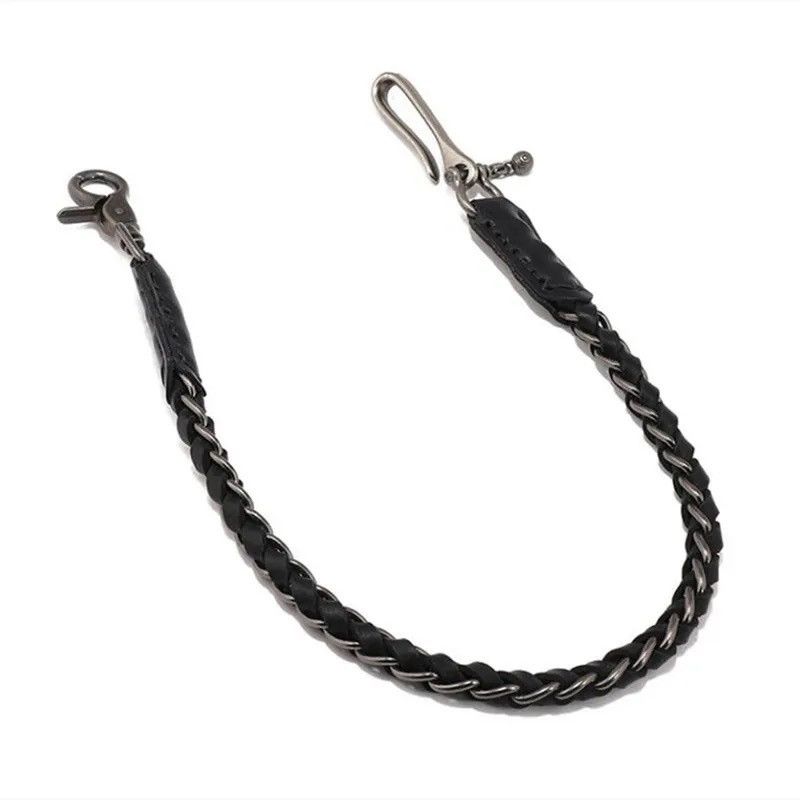 Vintage Punk Rock Leather Metal Pants Waist Chain Size ONE SIZE - 5 Thumbnail