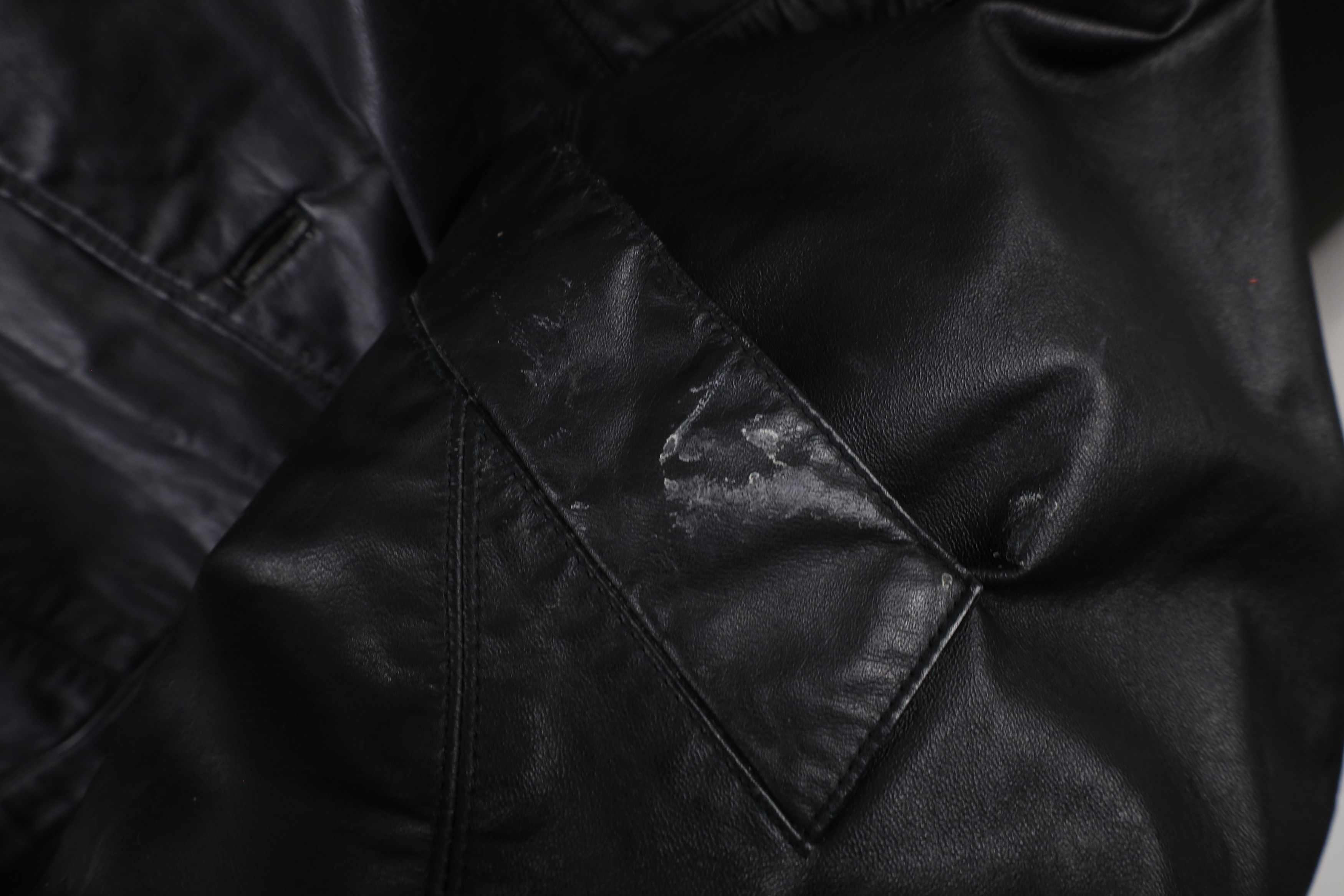 Vintage Vintage 70s Streetwear Leather Button Jacket Black Size US XXL / EU 58 / 5 - 4 Thumbnail