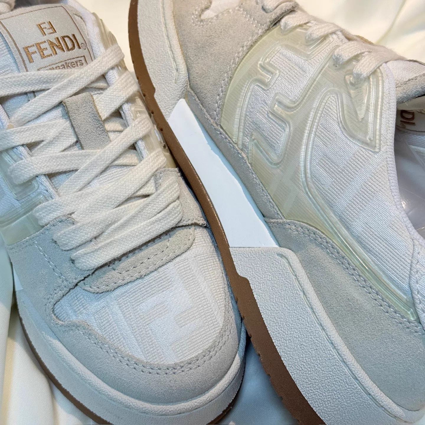 Fendi Fendi Off-White F Print Match Sneaker 36 99New nh3052 Size US 5.5 / IT 35.5 - 8 Thumbnail