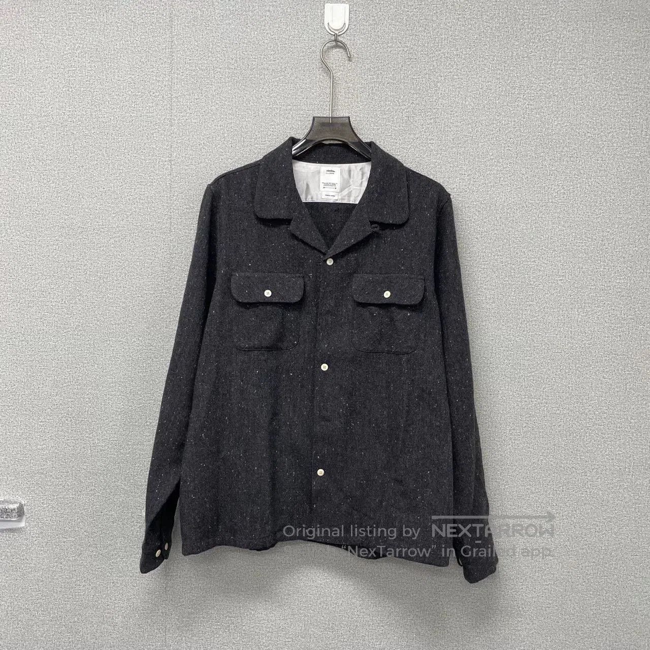 Visvim Visvim 23AW Black Wool Tweed Shirt. Size US XL / EU 56 / 4 - 1 Thumbnail