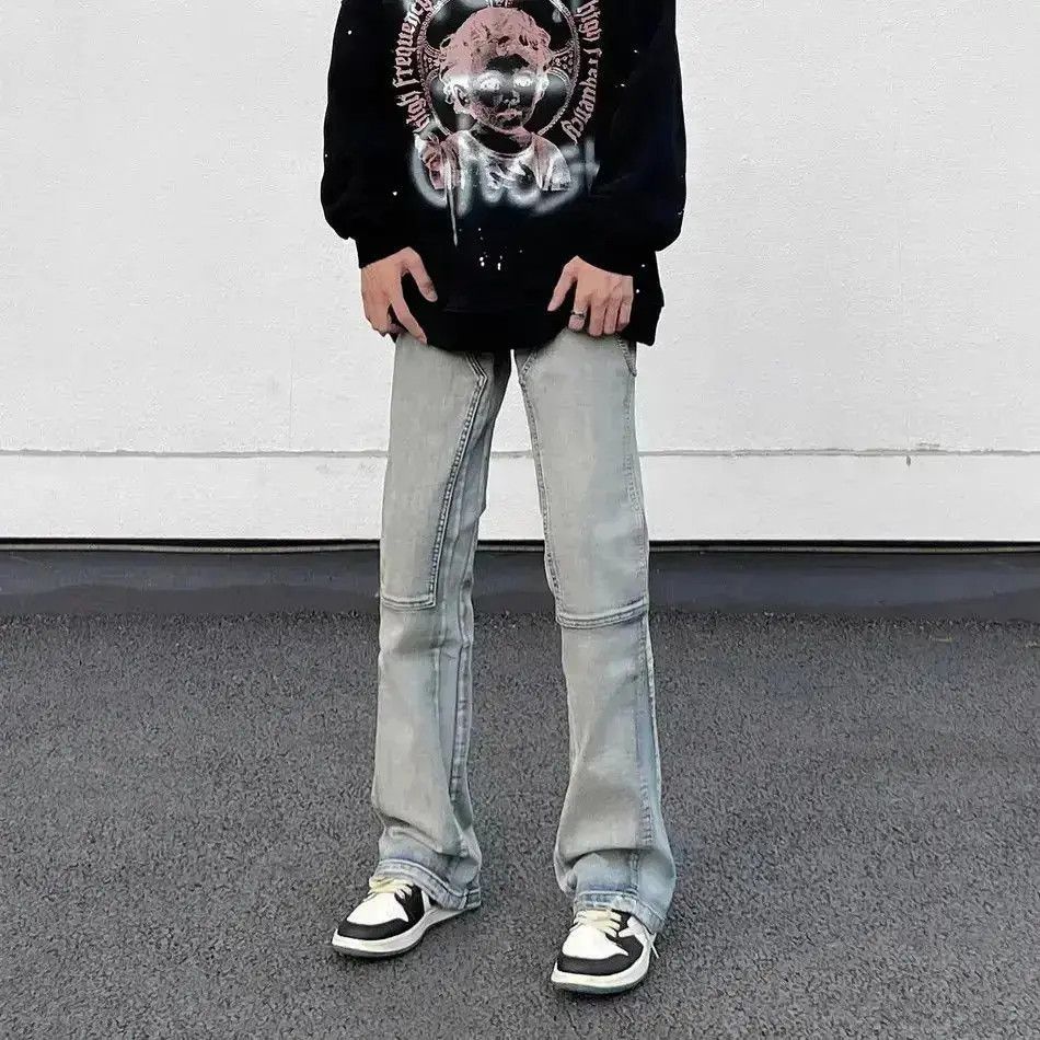 Japanese Brand Retro loose flared jeans Size US 30 / EU 46 - 2 Thumbnail