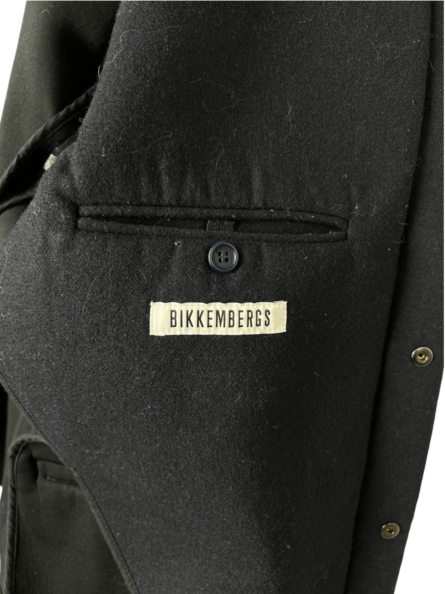 Dirk Bikkembergs 2010's Blue Wool Hooded Parka Size US L / EU 52-54 / 3 - 10 Thumbnail