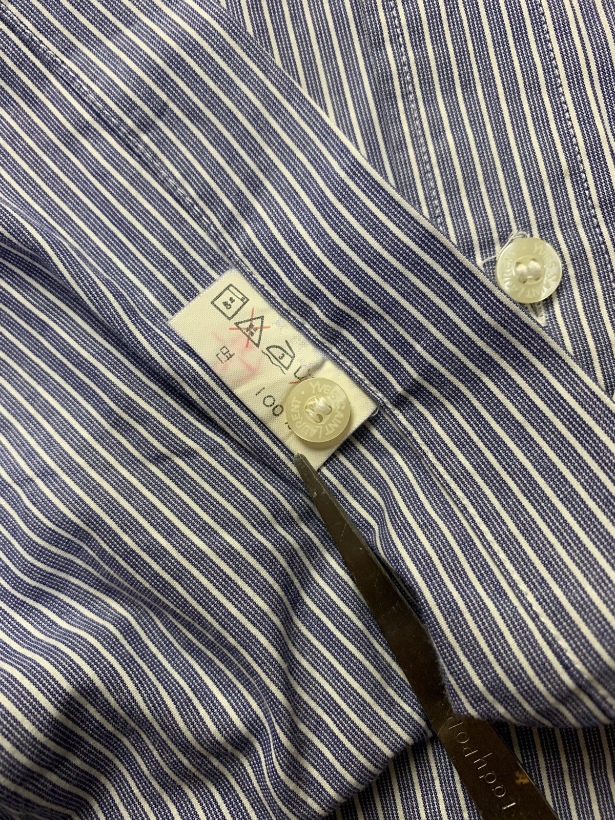 Yves Saint Laurent 🐍 Vintage Yves Saint Laurent - Striped Button Ups Shirt Size US L / EU 52-54 / 3 - 7 Thumbnail