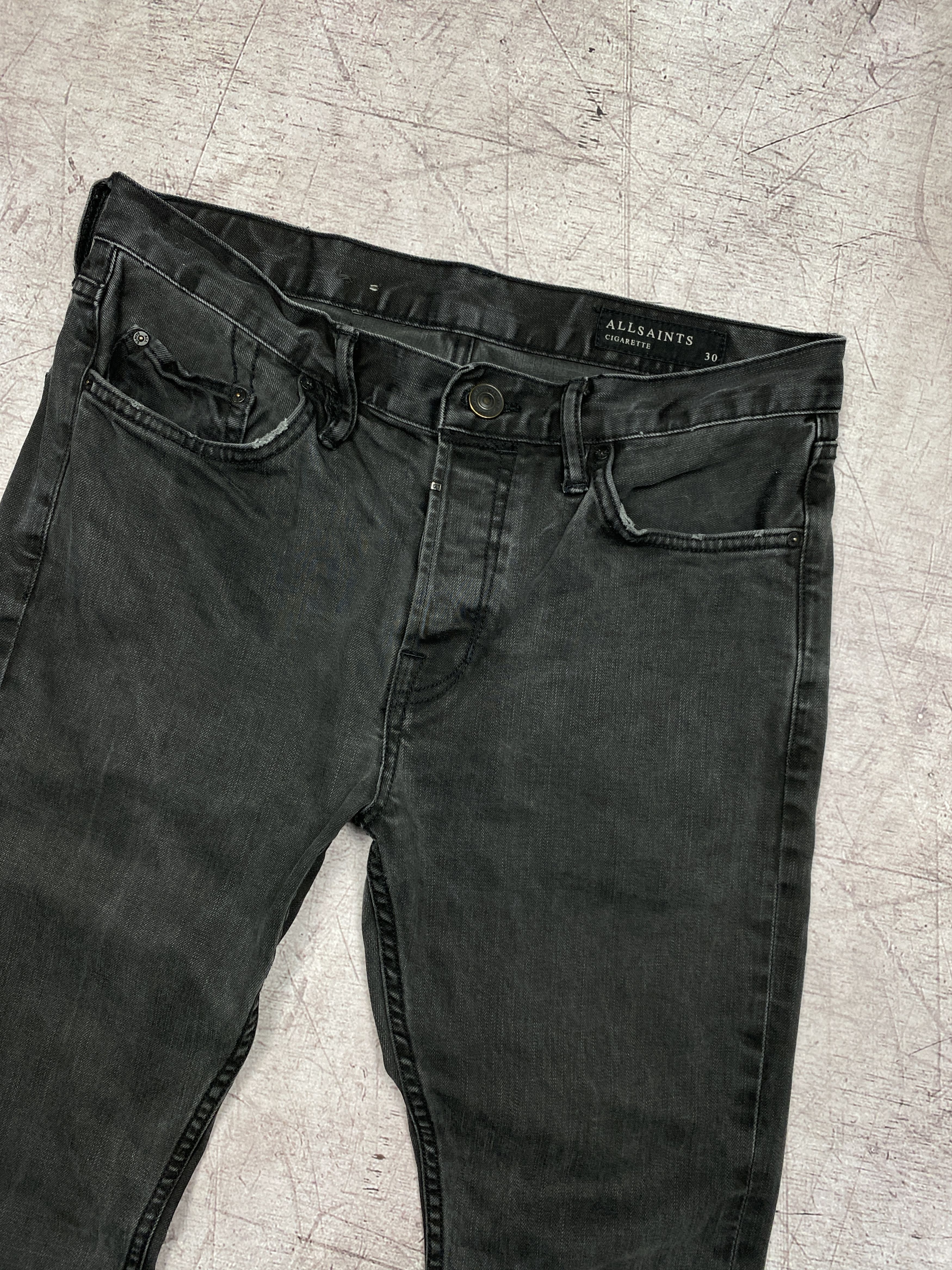 Allsaints × Vintage Allsaints Vintage Mens Naniwa Cigarette Denim Pants Jeans Size US 30 / EU 46 - 2 Thumbnail