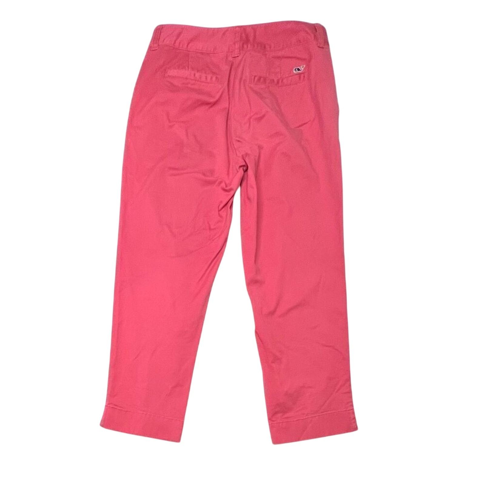 Vineyard Vines Vineyard Vines Pink Stretch Low Rise Cropped Chino 4 Preppy Size 27" / US 4 / IT 40 - 8 Thumbnail