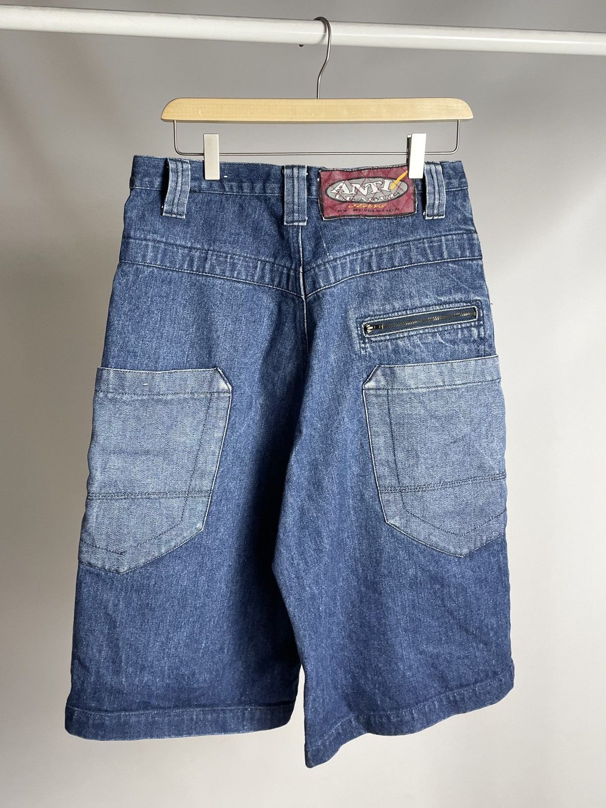 JNCO VINTAGE 💧Anti League Denim Multi Pocket hip hop jorts Shorts Size US 31 - 8 Thumbnail