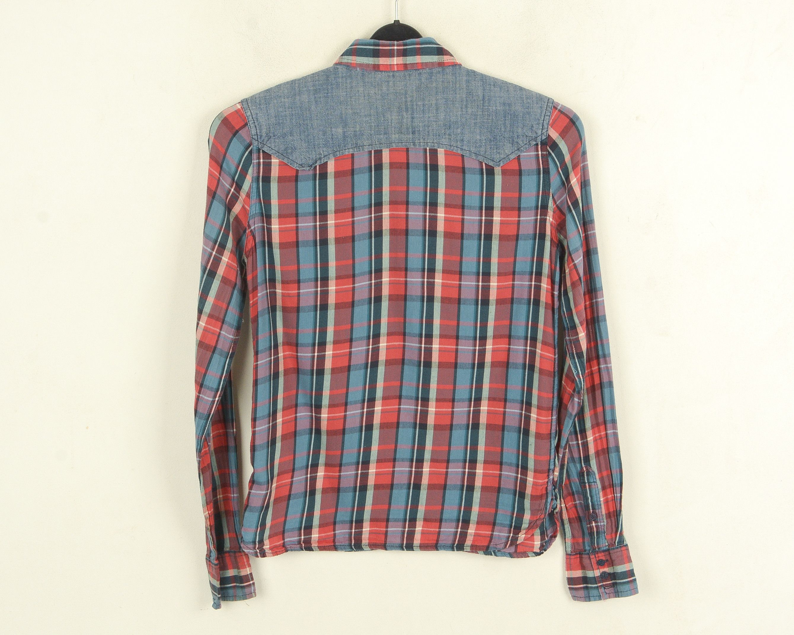 Lee Women M Plaid Shirt Long Sleeve Button Up Checked Western Size M / US 6-8 / IT 42-44 - 4 Thumbnail