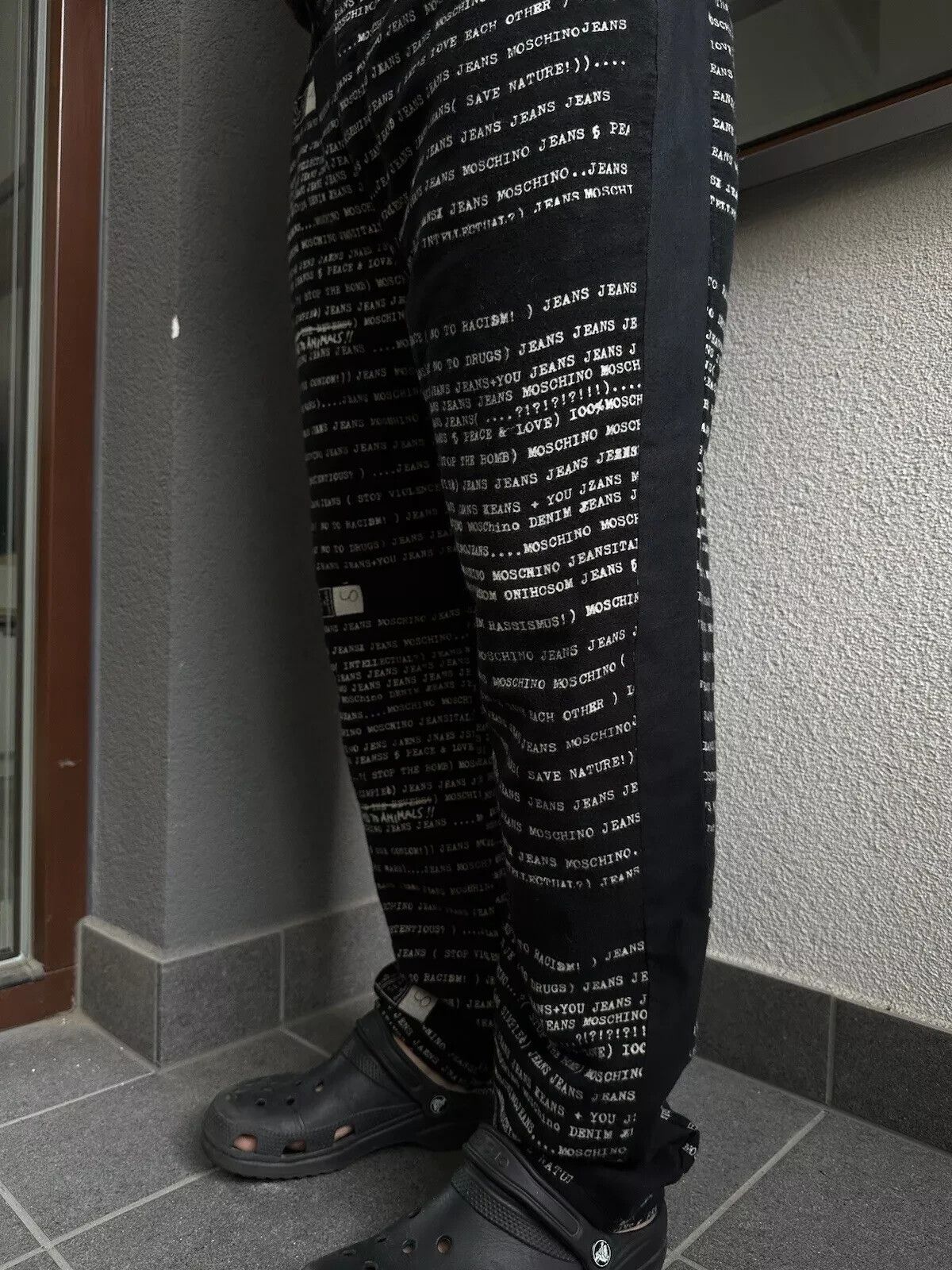 Moschino Vintage 90s Moschino Jeans Print Letters Overprint Pants Size US 32 / EU 48 - 6 Thumbnail