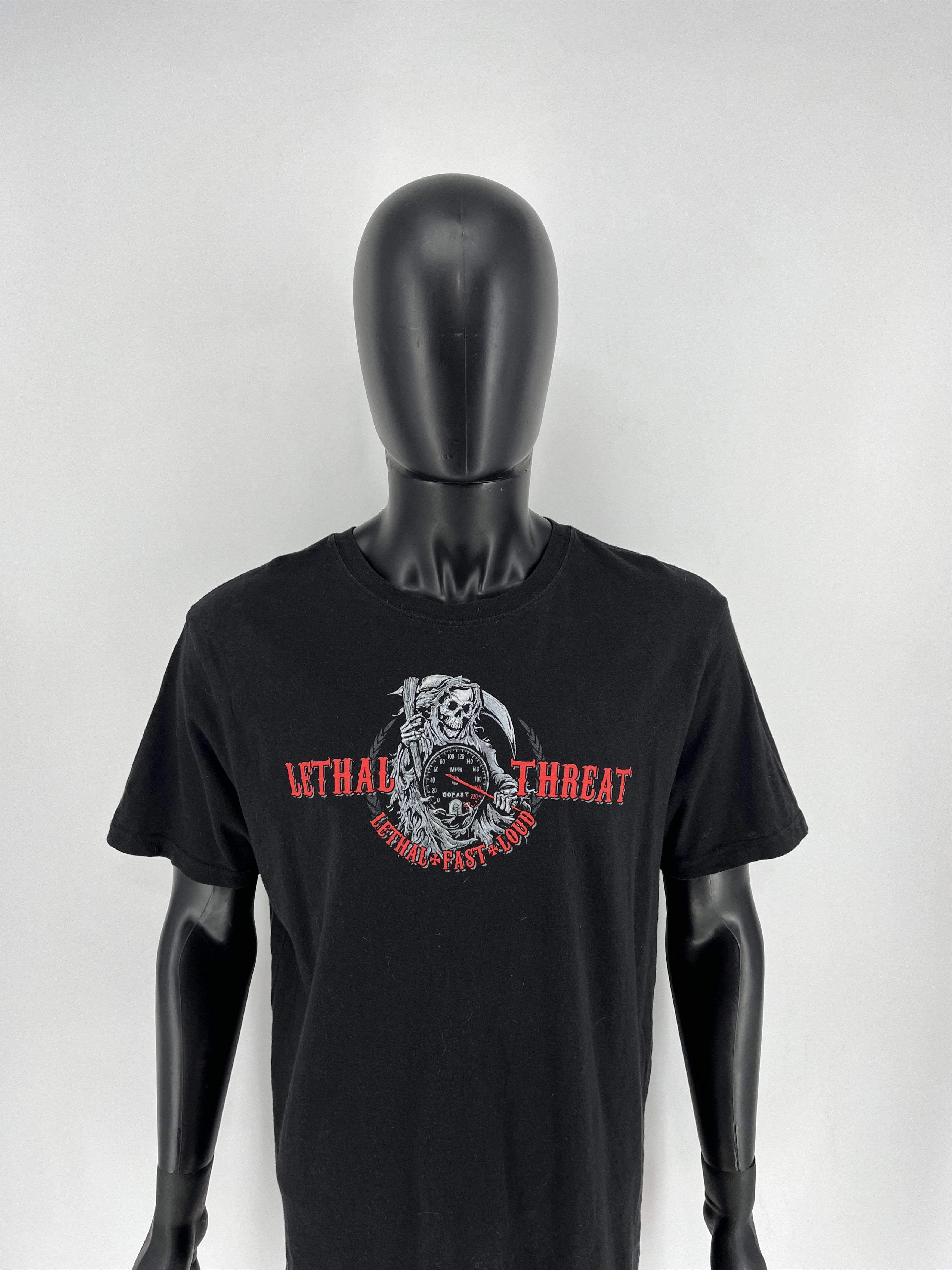 Harley Davidson Lethal Threat MOTORGEAR Skull Motorcycle Biker Speed Doesn’t Size US XL / EU 56 / 4 - 6 Thumbnail