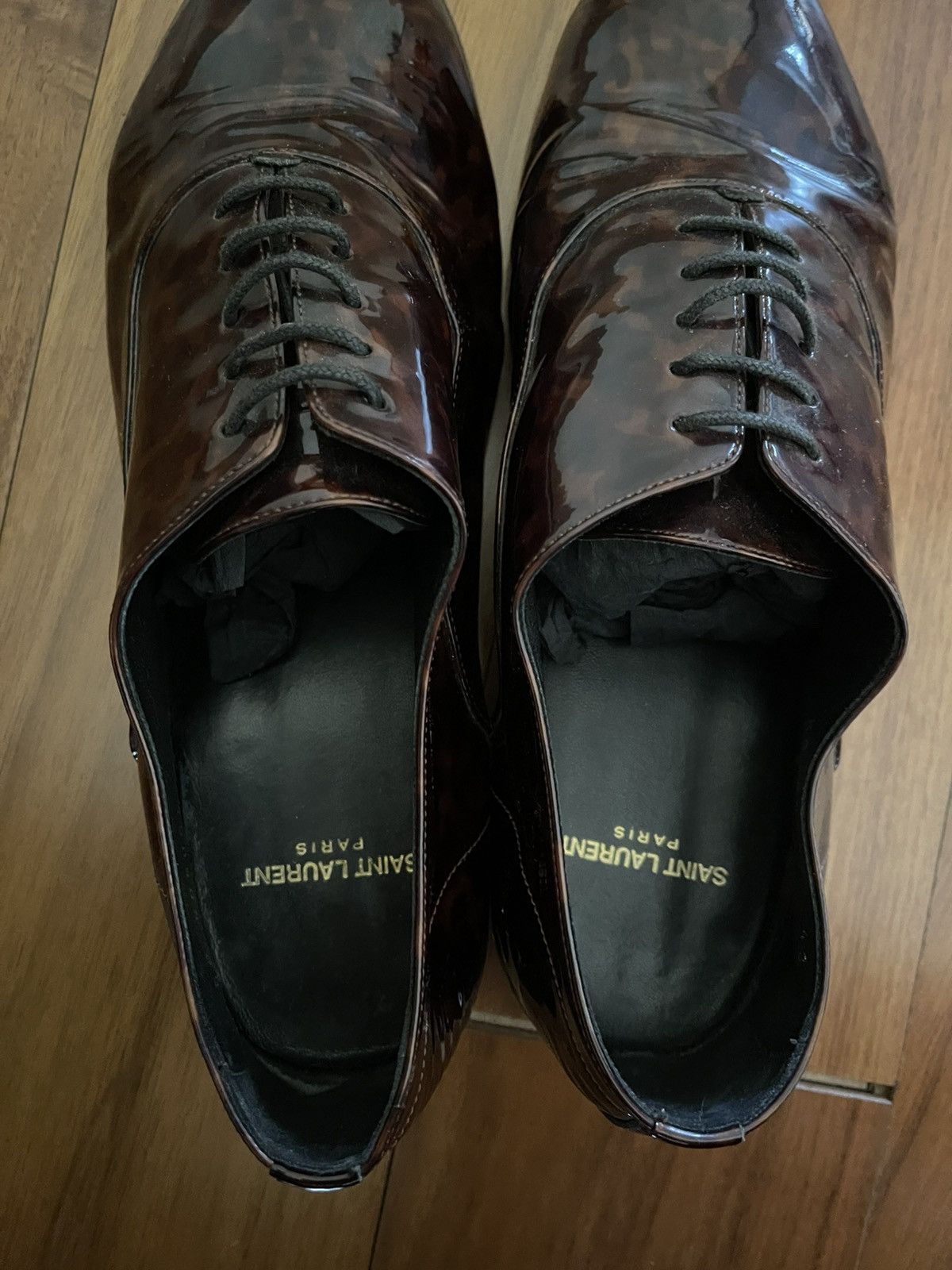 Saint Laurent Paris Saint Laurent ss20 leopard patent derby Size US 10 / EU 43 - 4 Thumbnail