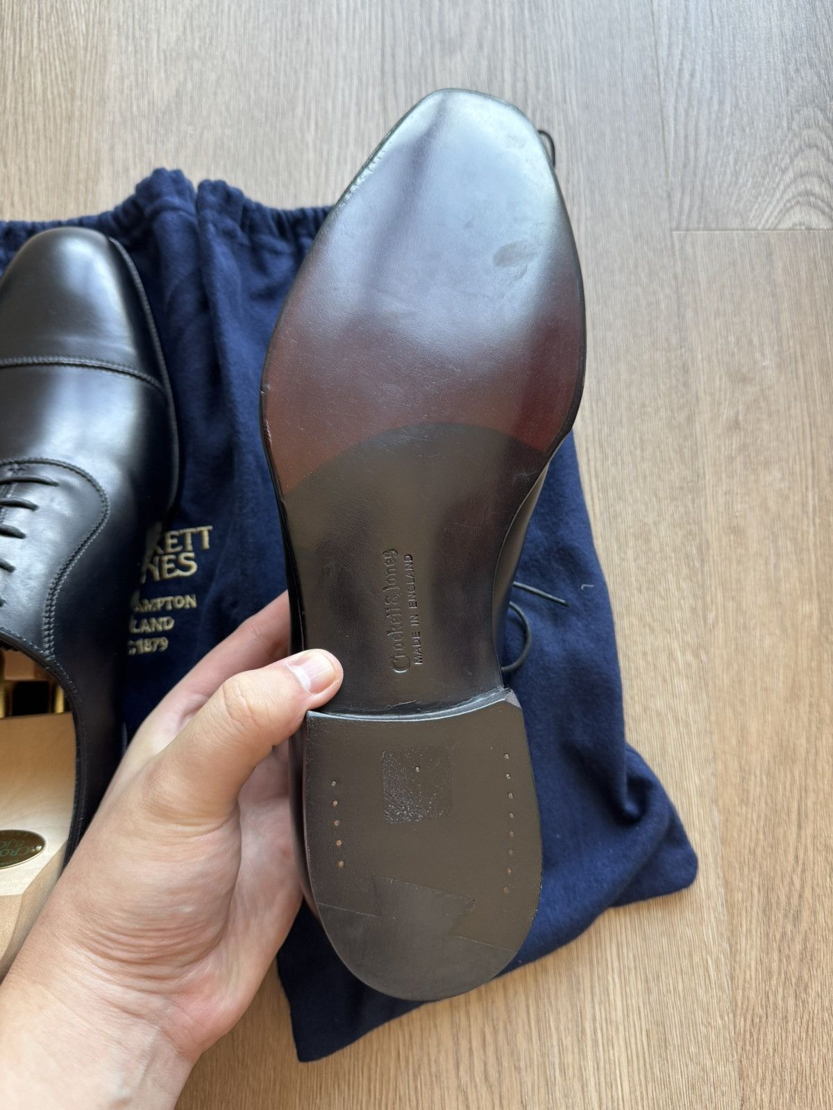 Crockett Egerton Hand Grade Oxfords in Black, Men's (Size 11) — image 3 of 5