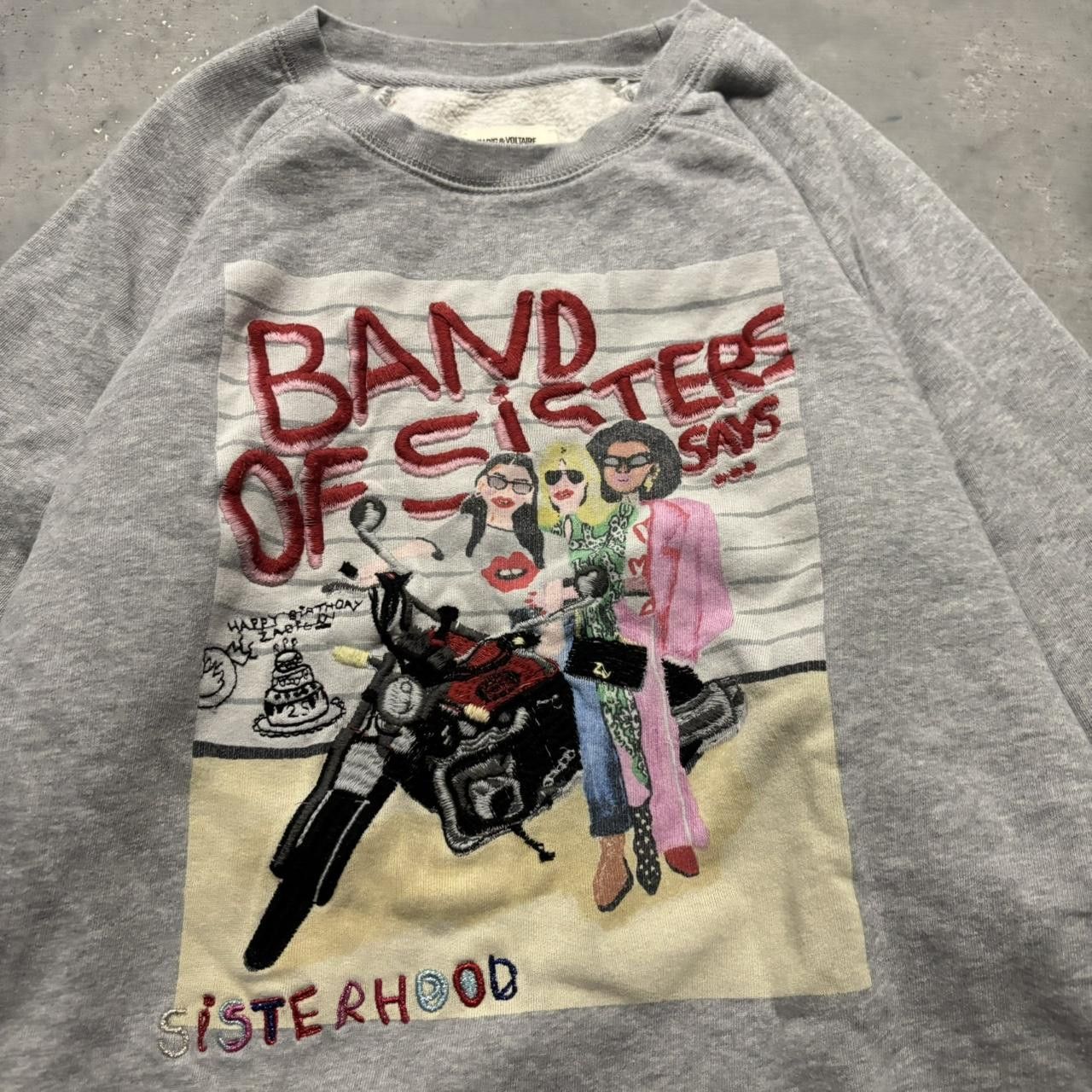 Japanese Brand × Vintage Crazy Vintage Y2K/2000s The Sisterhood Band Of Sisters Embroidered Streetwear Crewneck! Size L / US 10 / IT 46 - 2 Thumbnail