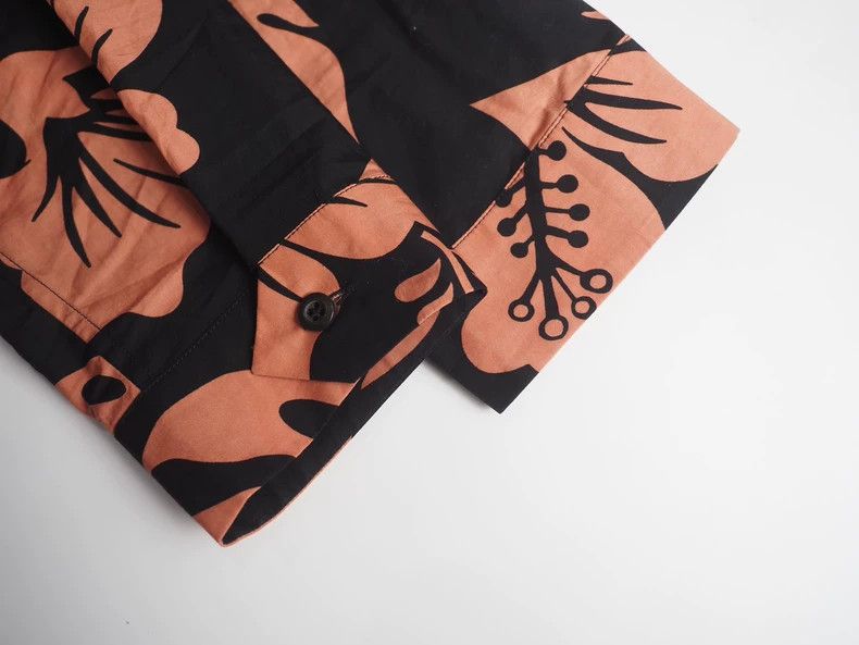 Prada PRADA ss14 Black Orange Floral Shirt 2501-Nextarrow Size US XXS / EU 40 - 8 Thumbnail