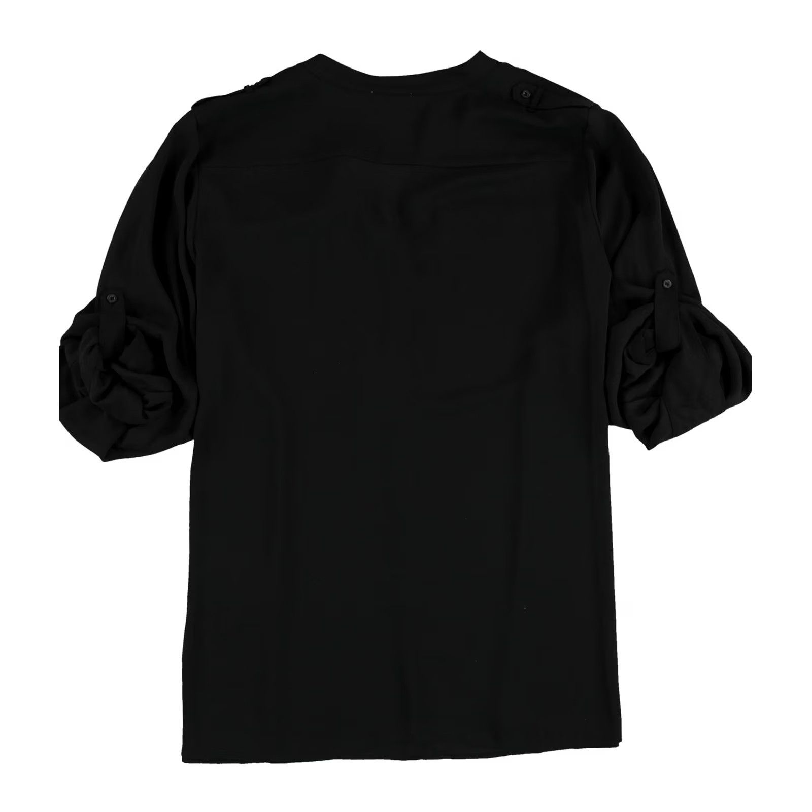 Calvin Klein Calvin Klein Womens Blouse Button Down Chest Pockets, Black, Plus Size 3X Size XXL / US 16-18 / IT 52-54 - 2 Thumbnail