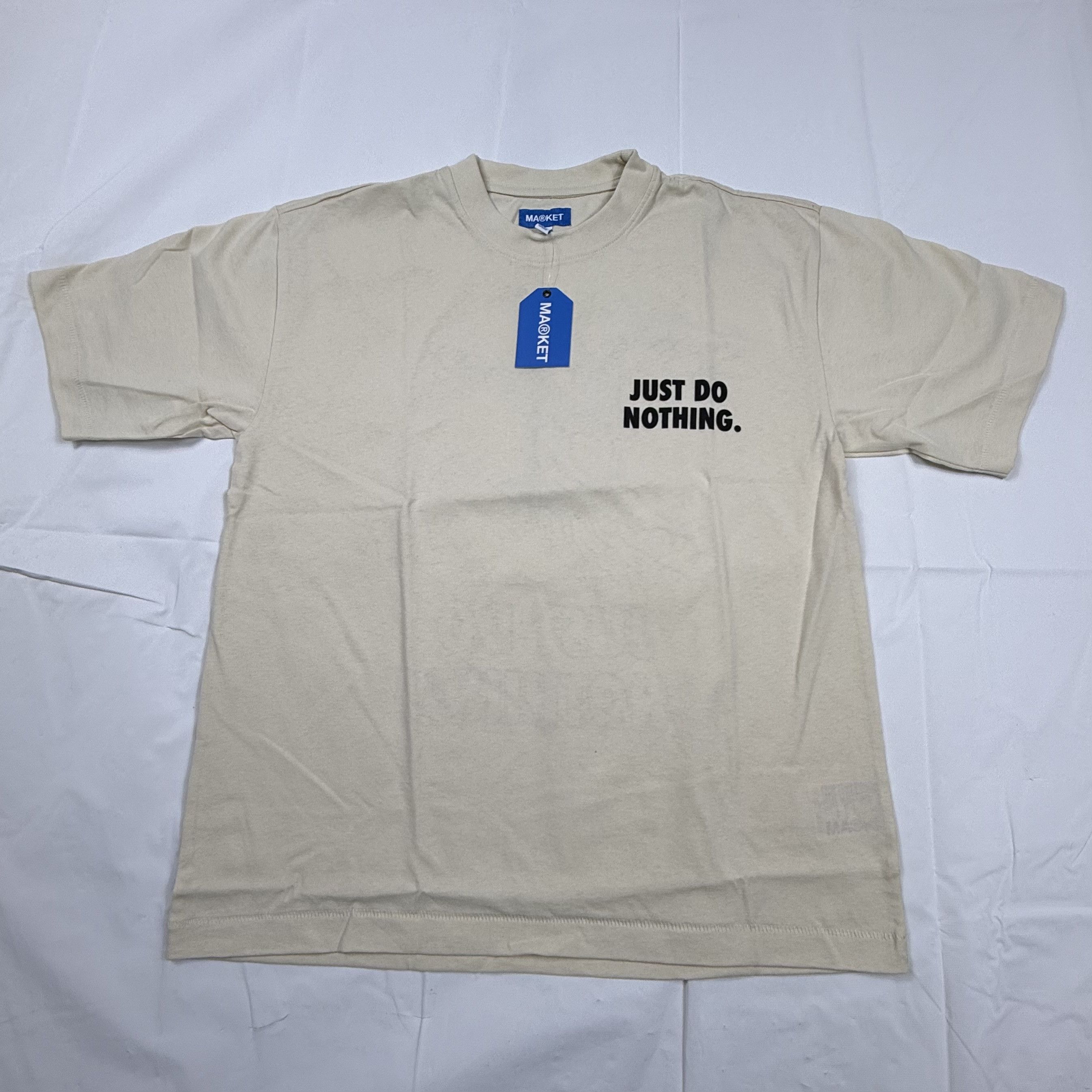 Market MARKET Just Do Nothing Fall Ecru Graphic Tee Mens Medium NEW Size US M / EU 48-50 / 2 - 2 Thumbnail