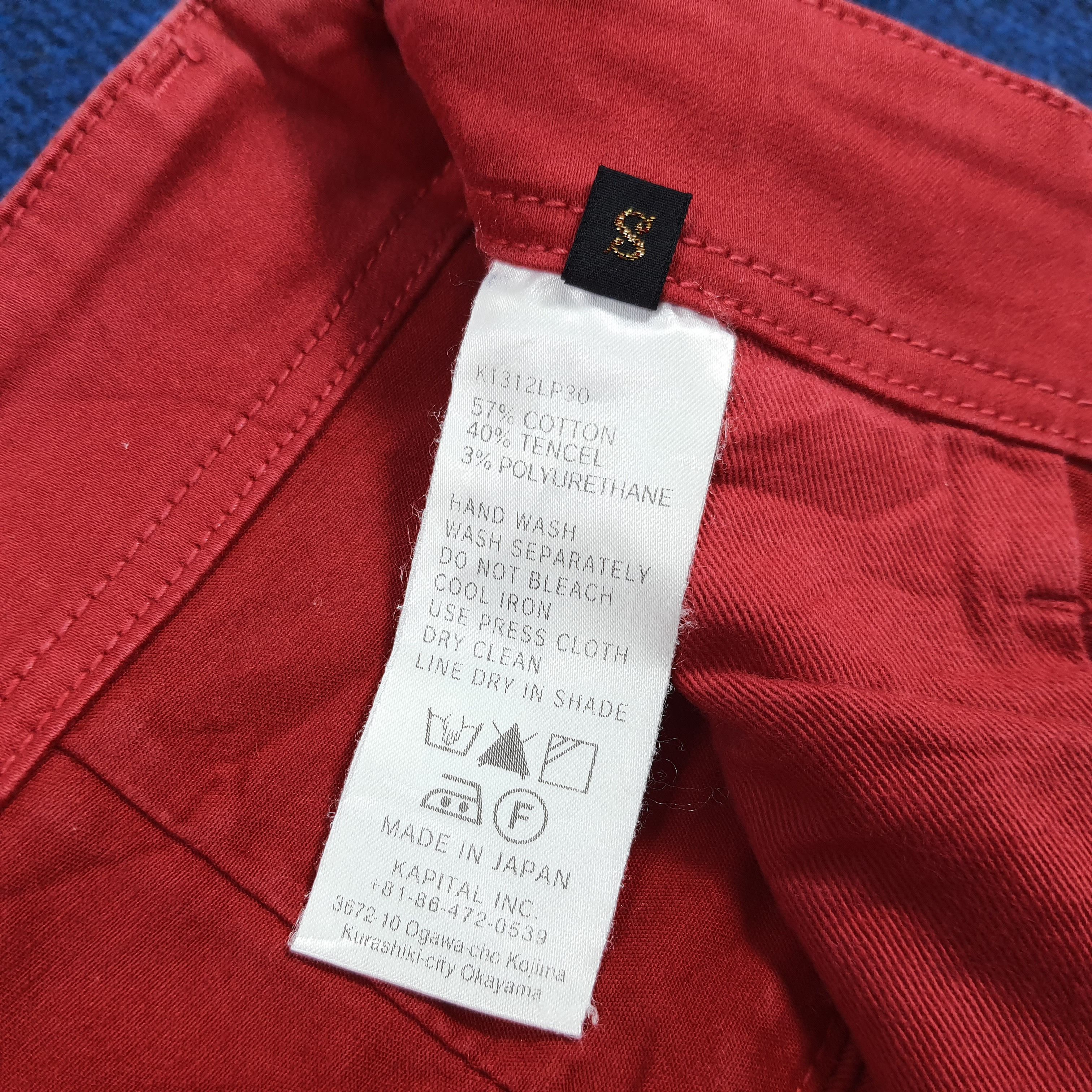 Kapital KAPITAL Japan Red Cotton Tencel Stretch Pants C297N25 Size 26" / US 2 / IT 38 - 8 Thumbnail