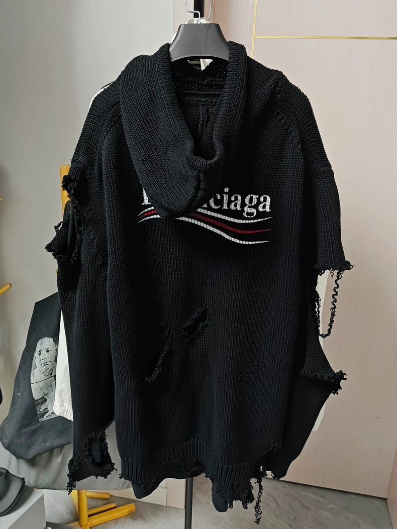 Balenciaga Balenciaga Destroy Coke Thick Fake Two-Piece Sweater 2502-N Size US S / EU 44-46 / 1 - 2 Thumbnail