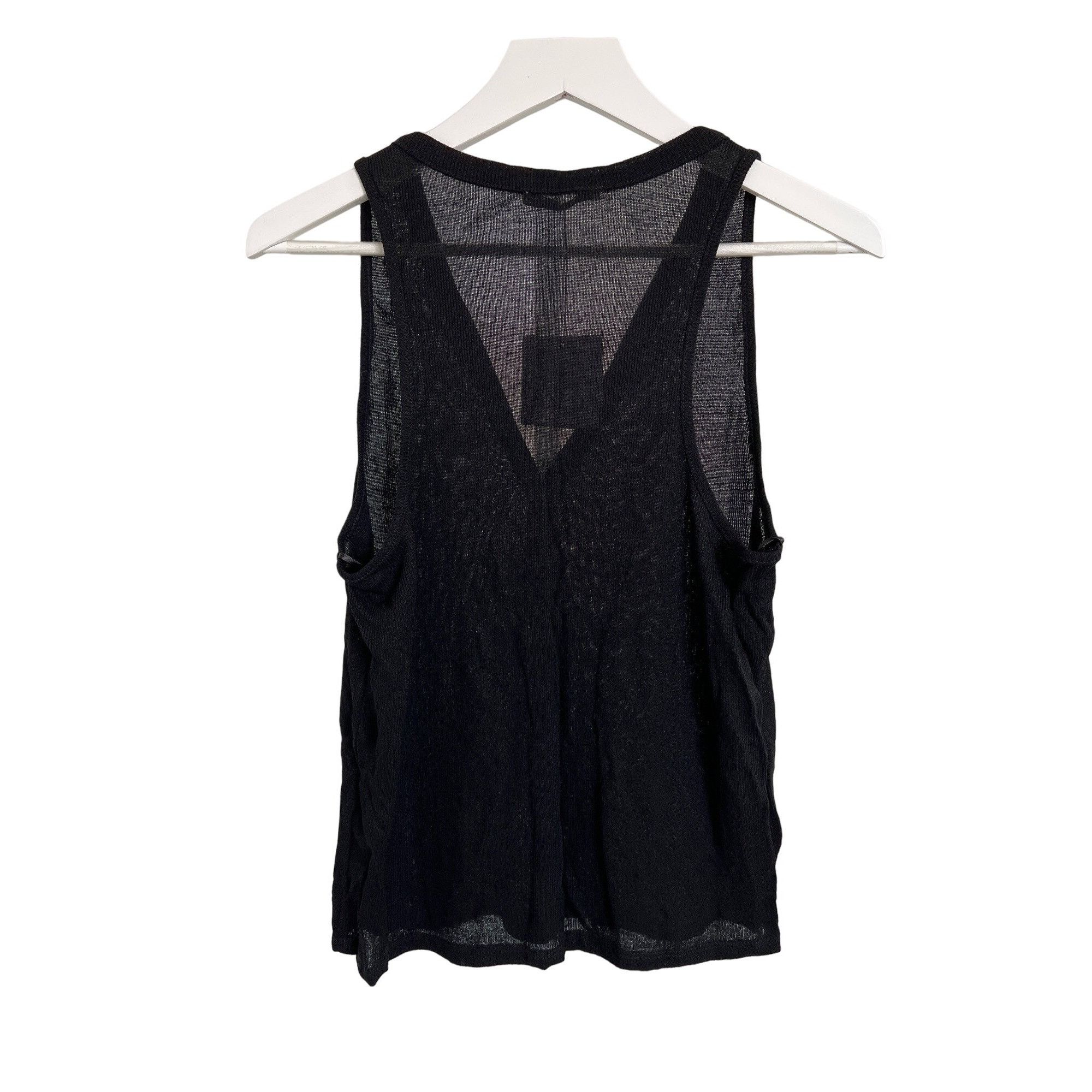 Zara Zara Black Sheer Sleeveless Button-Up Blouse Size S / US 4 / IT 40 - 4 Thumbnail