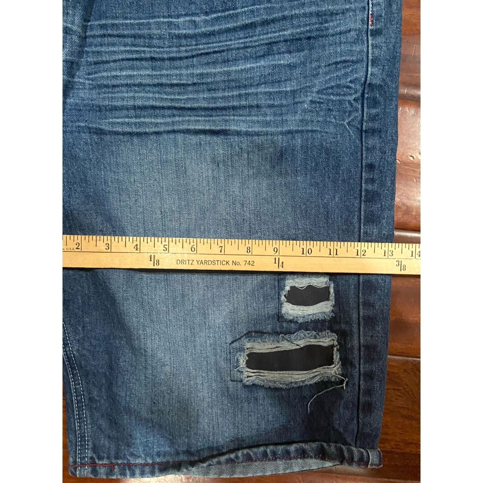 Vintage VINTAGE Parish Nation Jeans Shorts Mens 44 Blue Med Stone Wash 90s Urban Wear Size US 44 / EU 60 - 6 Thumbnail