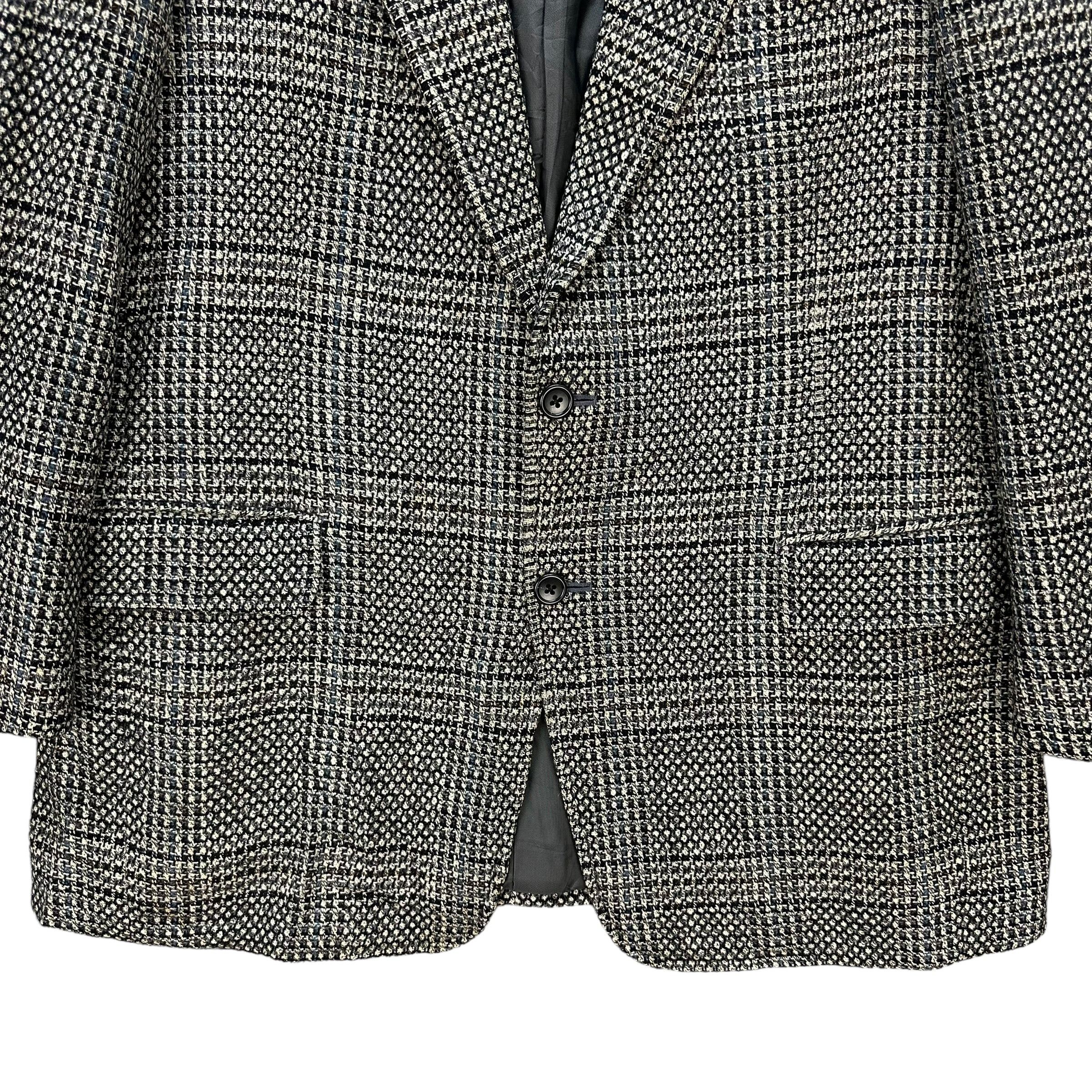 Burberry BURBERRYS Honeycomb Houndstooth Pattern Wool Blazer A43-0991 Size 44R - 3 Thumbnail