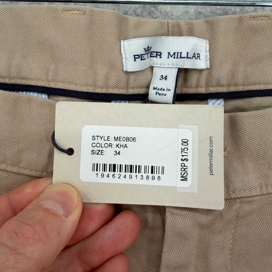 Peter Millar NWT Peter Millar Crown Pilot Twill Flat Front Khaki Trousers Size US 34 / EU 50 - 2 Thumbnail