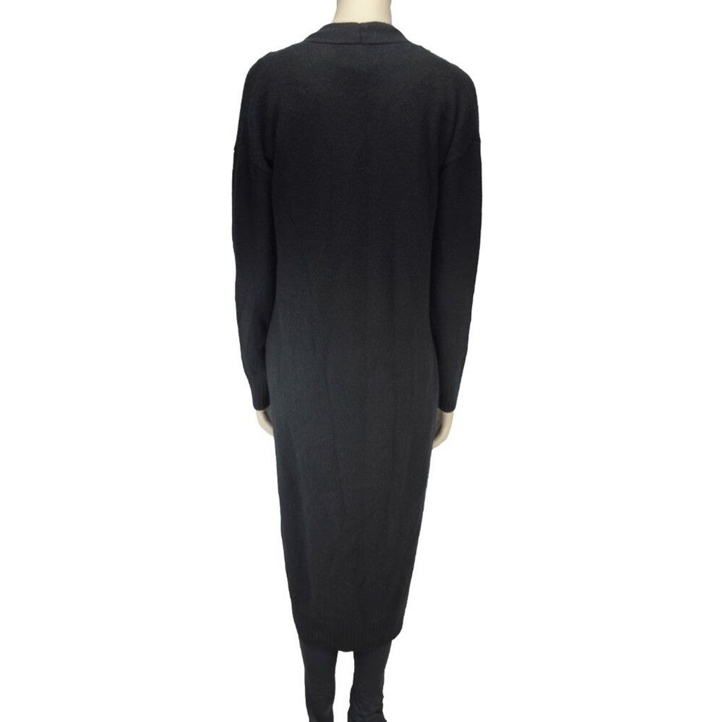 Other TAHARI Pure Luxe 2-ply Long Knit Duster Black Cardigan sz S Size XS / US 0-2 / IT 36-38 - 7 Thumbnail