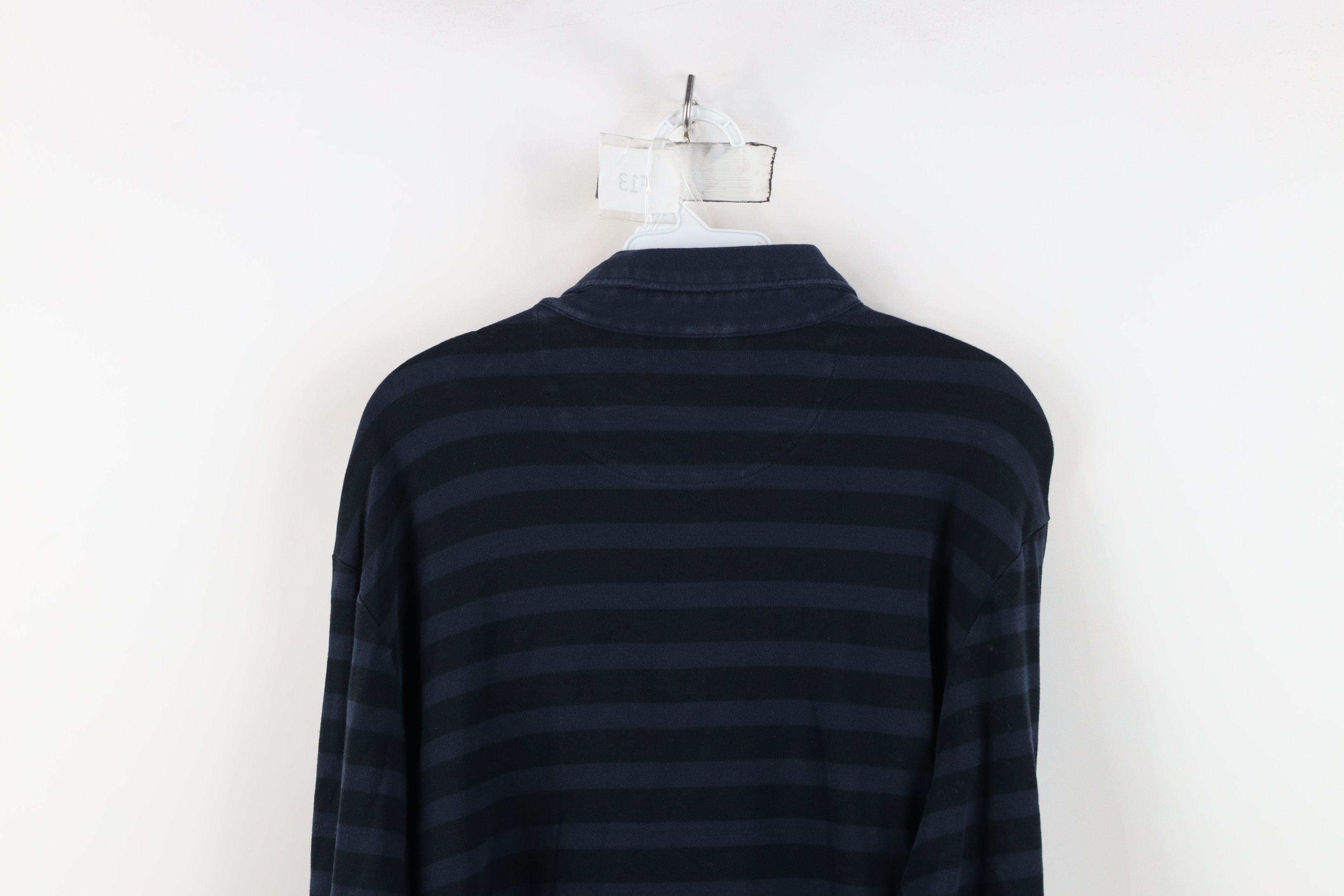 UNTUCKit Untuckit Color Block Long Sleeve Rugby Polo Shirt Blue Size US L / EU 52-54 / 3 - 13 Thumbnail