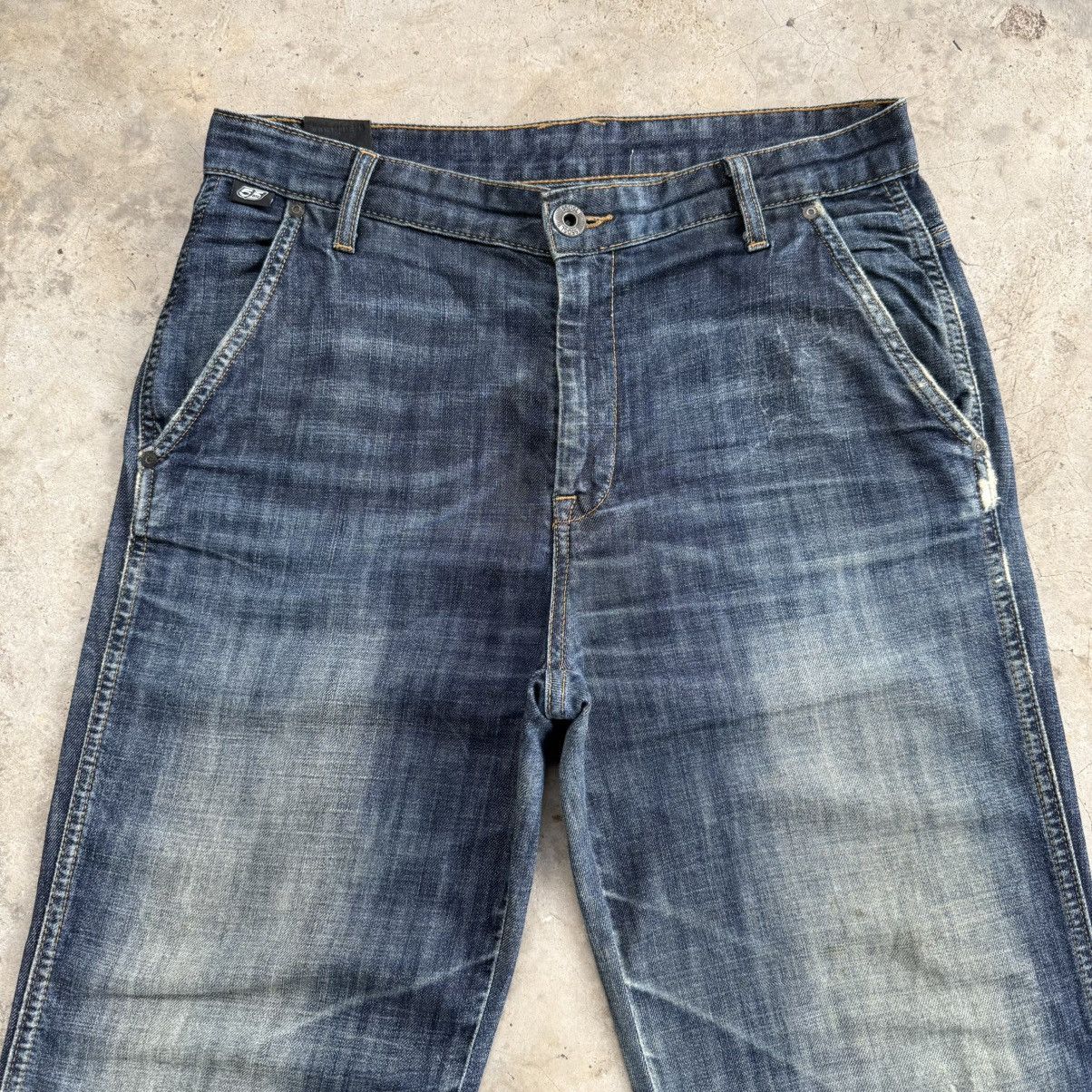 55DSL W33x27 Vintage 55DSL Flare Faded Denim Jean Pants Size US 33 - 2 Thumbnail