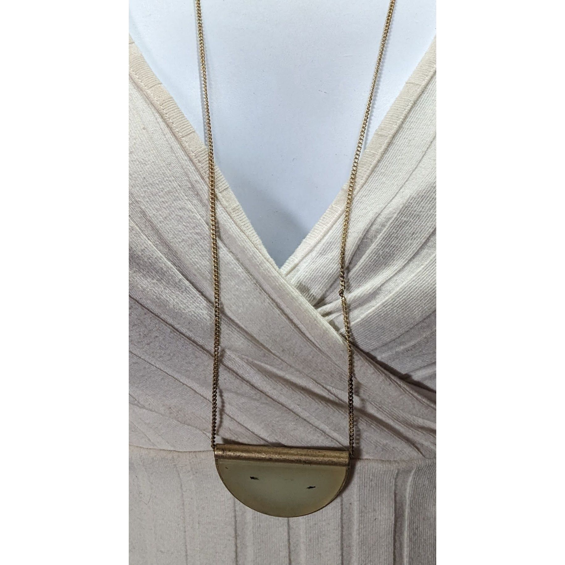 Other Geometric Rutilated Quartz Half Circle Pendant Necklace Size ONE SIZE - 6 Thumbnail