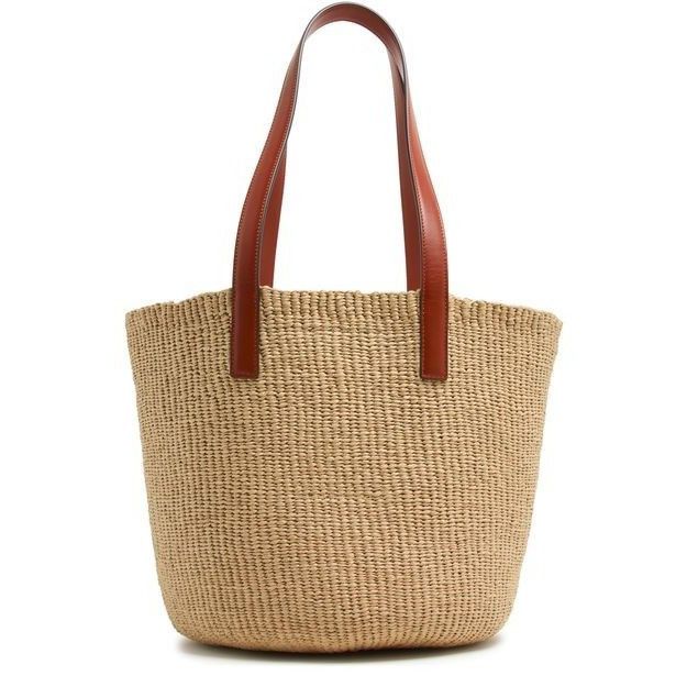 Chloe Chloe Horse Medal Sephia Brown Raffia-Effect Basket Shoulder Size ONE SIZE - 3 Thumbnail