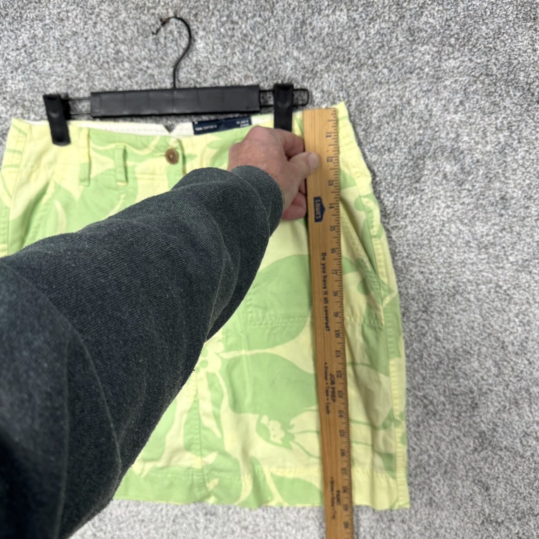 Lands' End Lands' End Chino Skort 6 Green Floral Weekend Pockets Casual Utility Twill Cotton Knee Length Women Womens Size 28" / US 6 / IT 42 - 3 Thumbnail