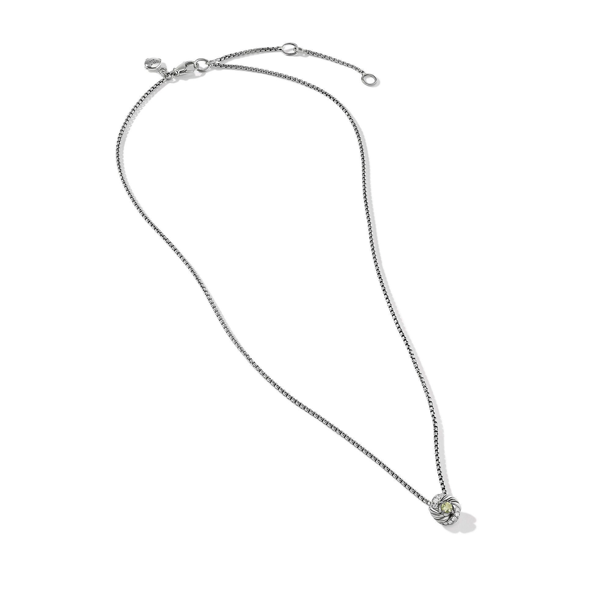 David Yurman o1w1db10525 N16512D Necklace in Silver with Pave Diamond Size ONE SIZE - 2 Thumbnail