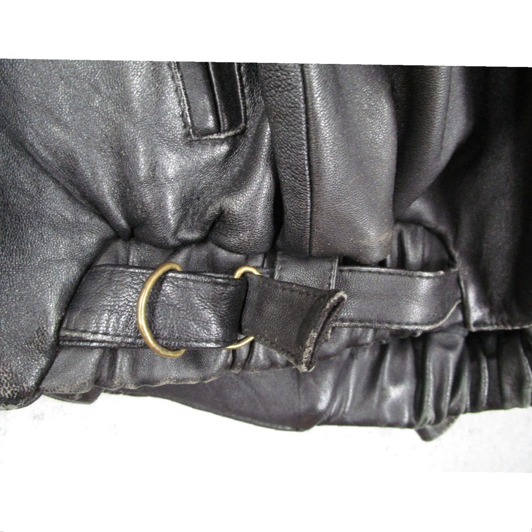 CO VINTAGE Sunrise Leather Co Jacket Women M Black Leather Biker 80s 90s Casual Womens Size M / US 6-8 / IT 42-44 - 5 Thumbnail