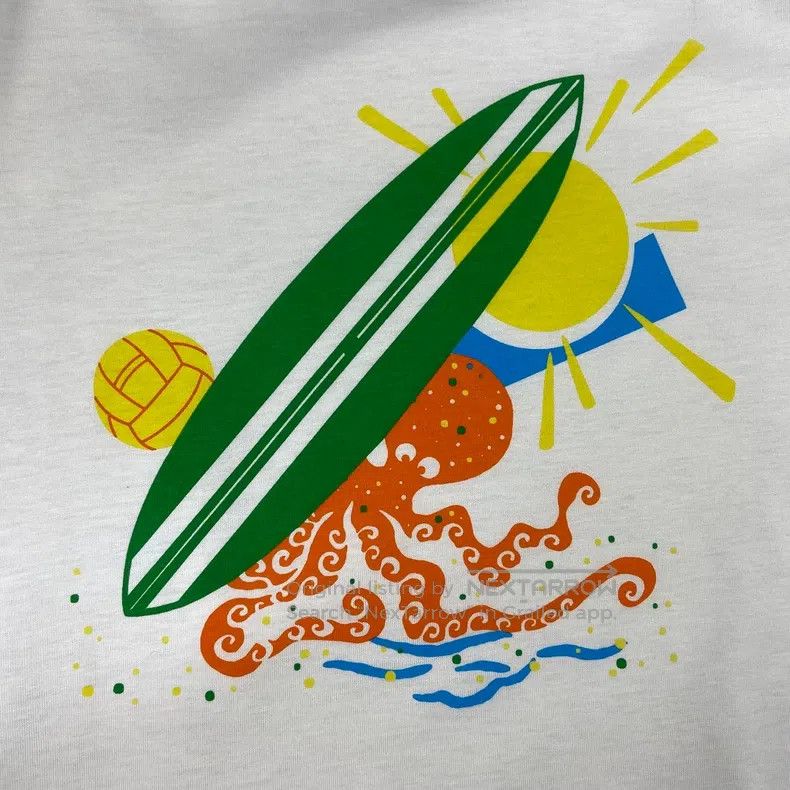 Hermes Hermes Cartoon Surf Pattern Short Sleeve Size M / US 6-8 / IT 42-44 - 3 Thumbnail