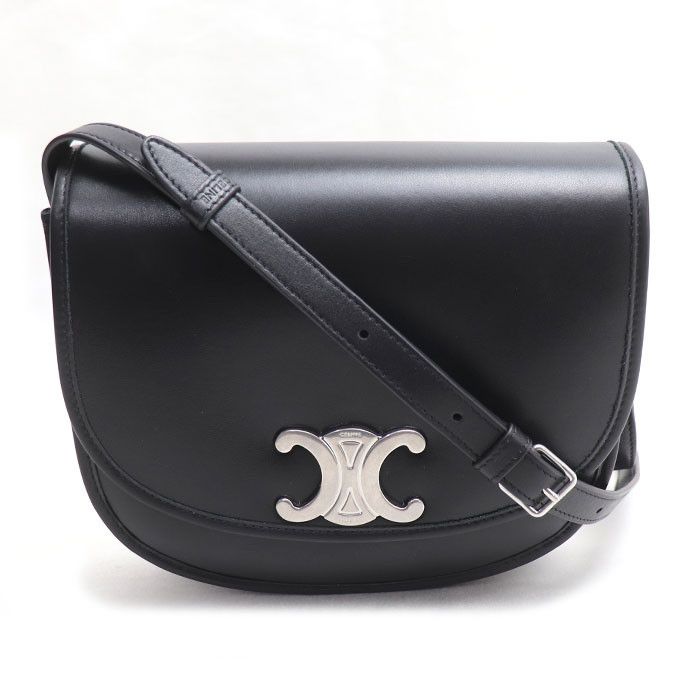 Celine Celine CELINE Medium Besace Triomphe Calfskin Shoulder Bag Leather Shoulder Bag 114453FH1.38SI DUTY FREE for USA Size ONE SIZE - 1 Thumbnail