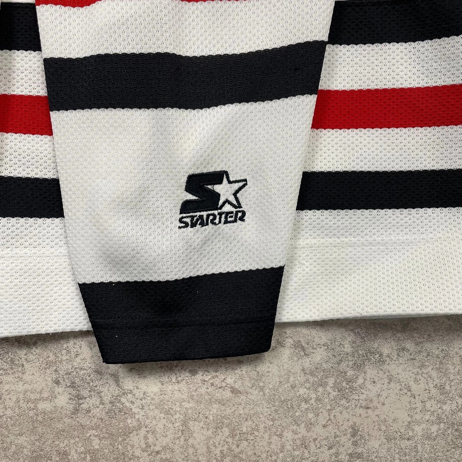 NHL × Starter × Vintage CHICAGO BLACKHAWKS CHRIS CHELIOS #7 STARTER HOCKEY JERSEY L Size US L / EU 52-54 / 3 - 6 Thumbnail