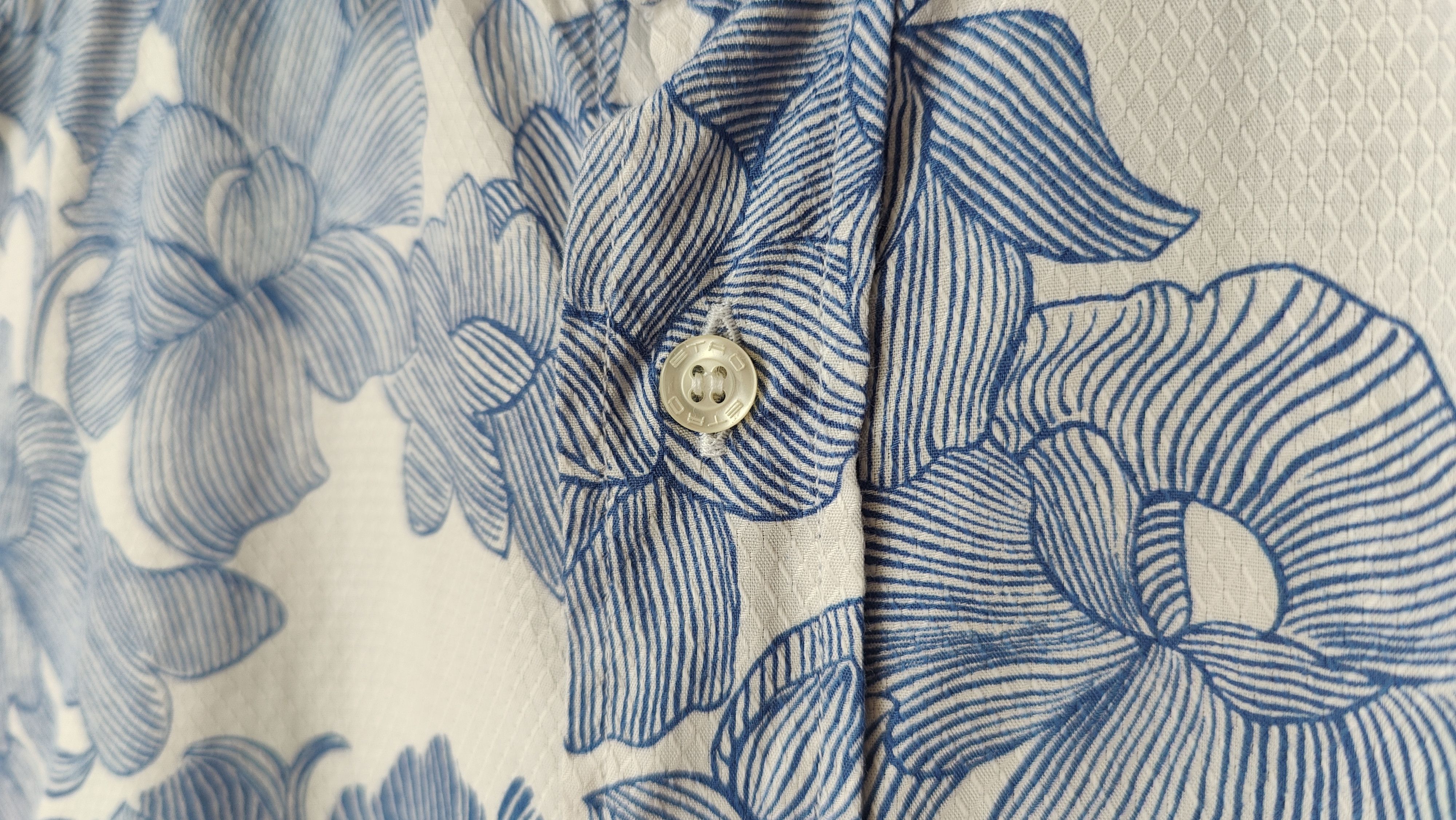 Etro Etro Milano Floral Casual Blue Shirt Made in Italy Size US L / EU 52-54 / 3 - 5 Thumbnail