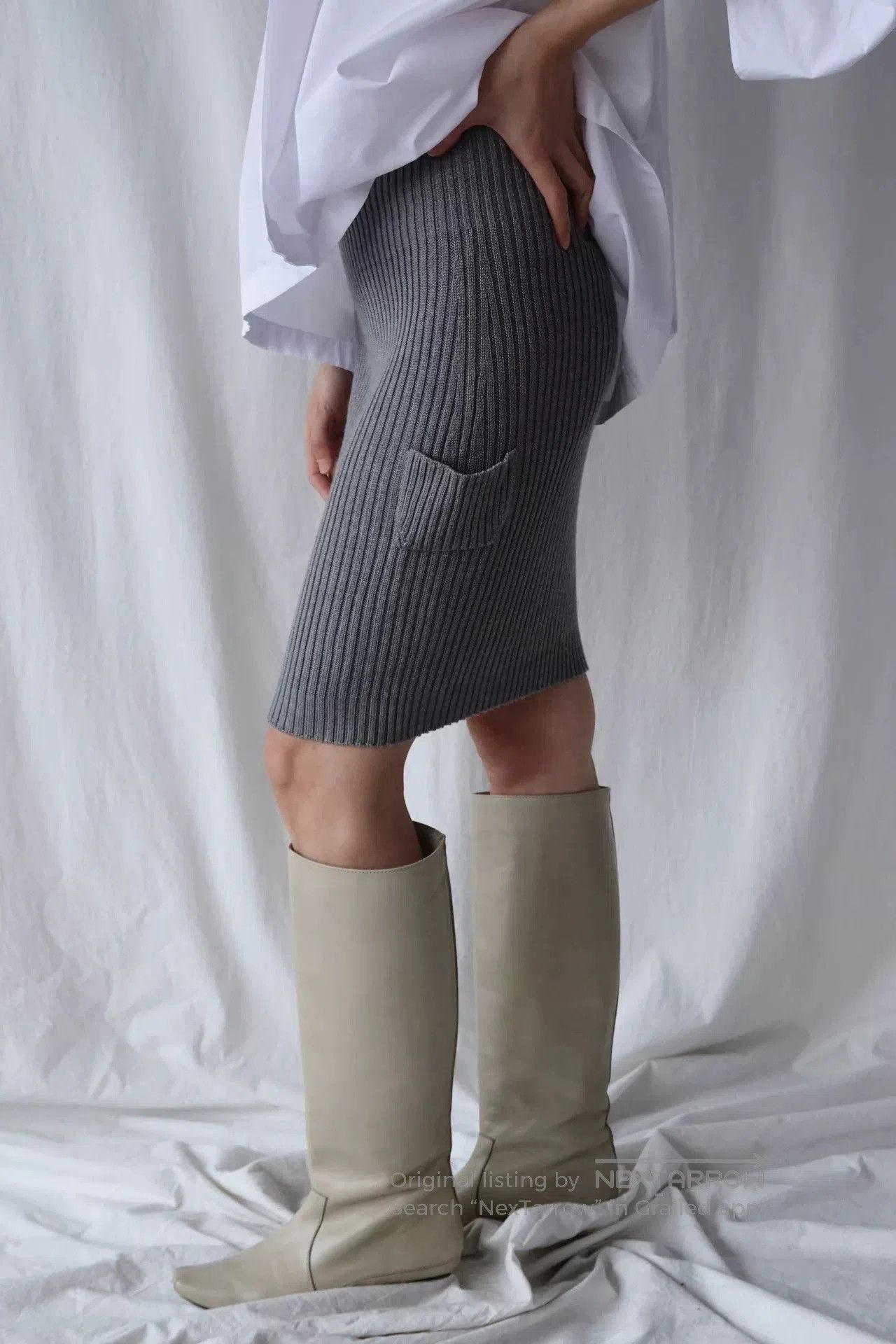 Issey Miyake Issey Miyake Ribbed Knit Skirt. Size 24" / US 00 / IT 34 - 4 Thumbnail
