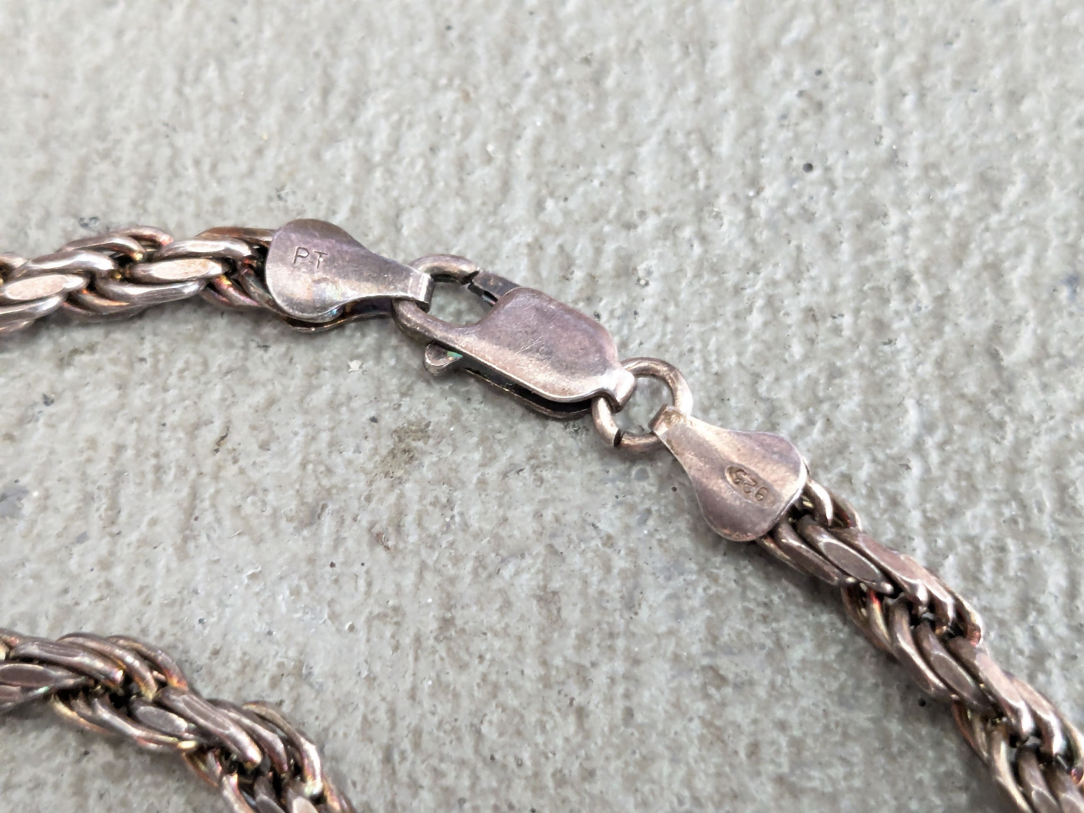 Jewelry × Vintage Vintage Sterling Silver Bracelet Rope Twist 8" Italy Size ONE SIZE - 8 Thumbnail
