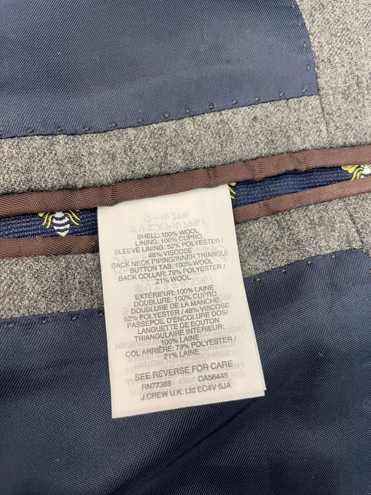 J.Crew Ludlow Italian Wool Flannel Jacket Size 42R - 7 Thumbnail